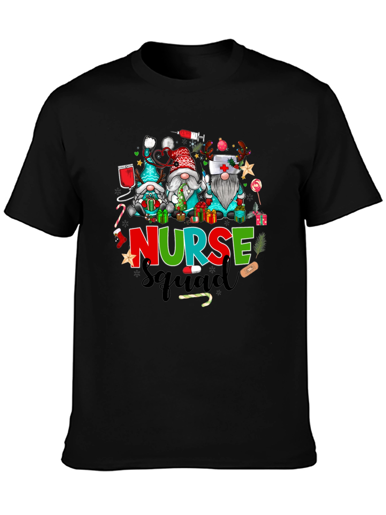 Festive Nurse Squad Christmas T-Shirt
