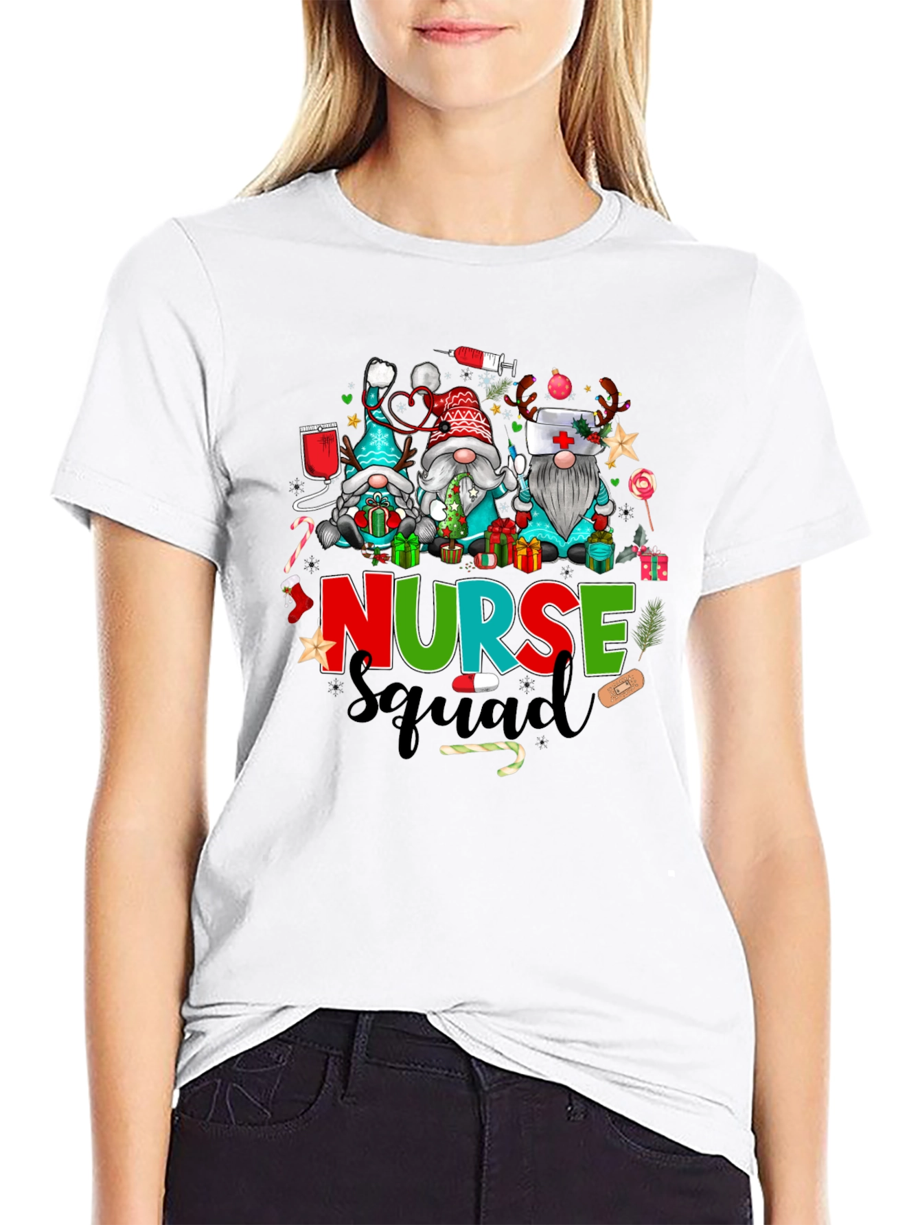 Festive Nurse Squad Christmas T-Shirt