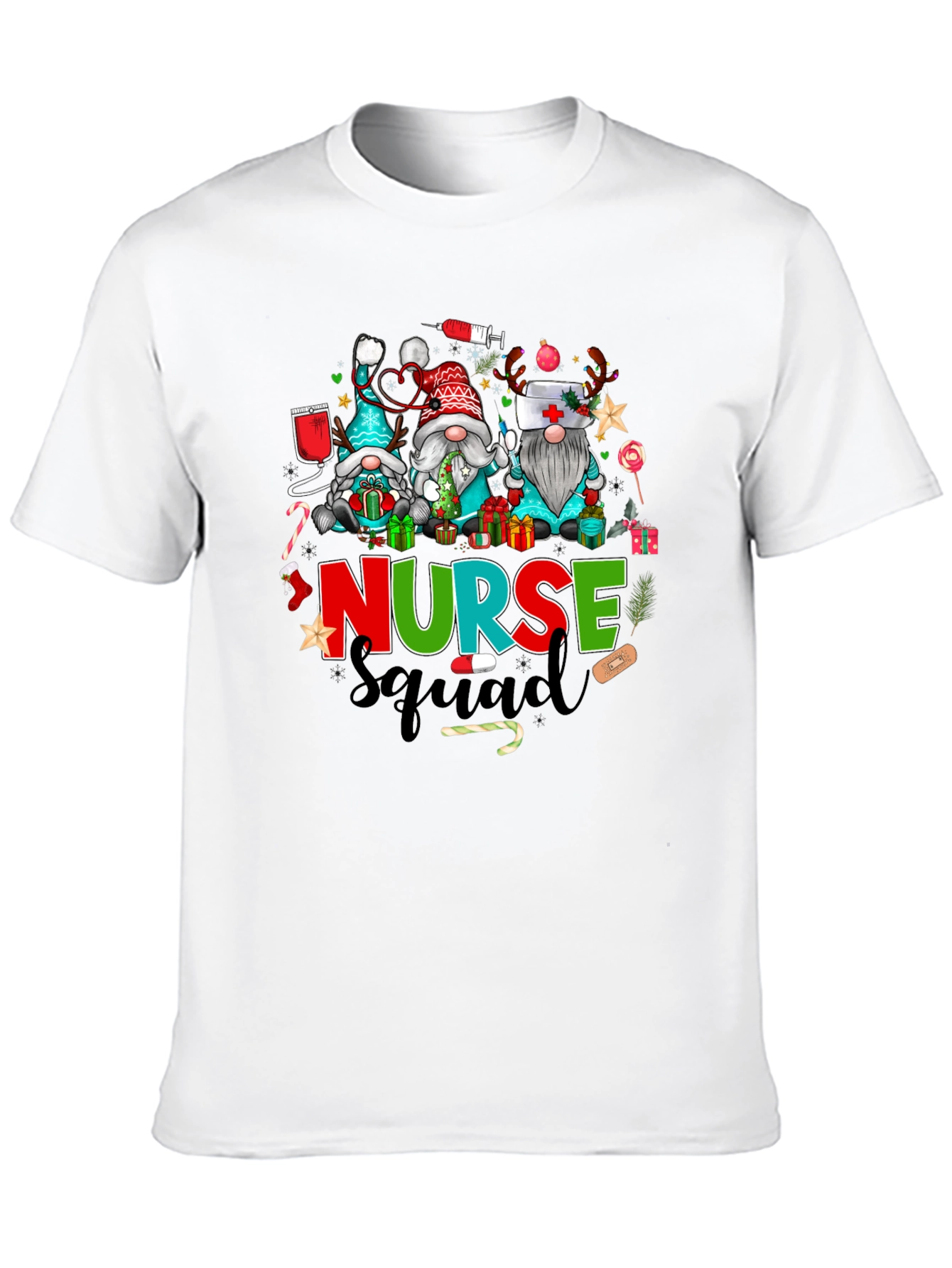 Festive Nurse Squad Christmas T-Shirt