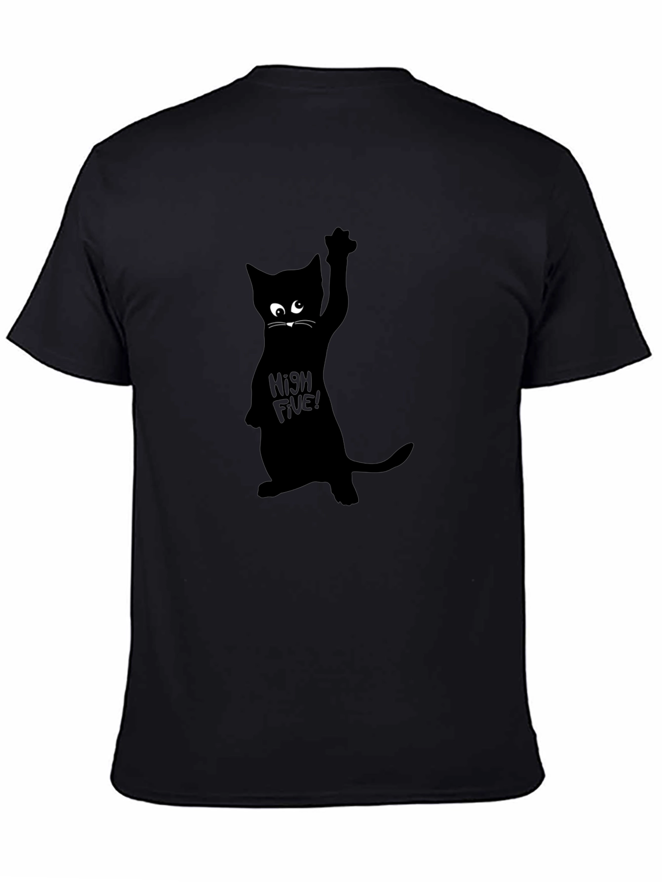 Black Cat High Five Graphic Tee - Mens