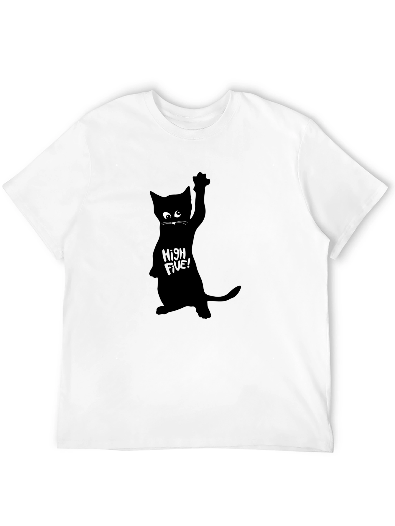 Black Cat High Five Graphic Tee - Mens