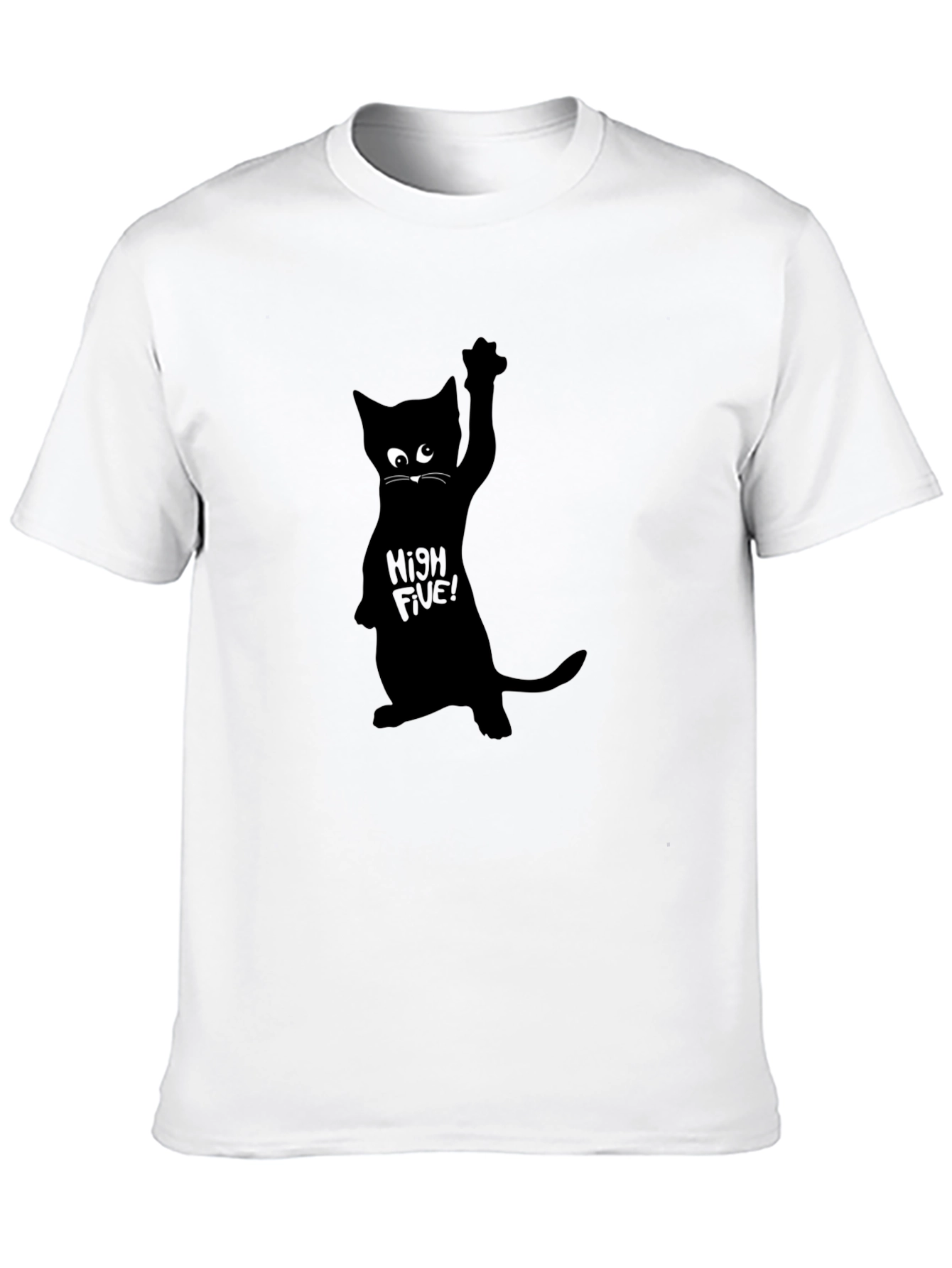 Black Cat High Five Graphic Tee - Mens