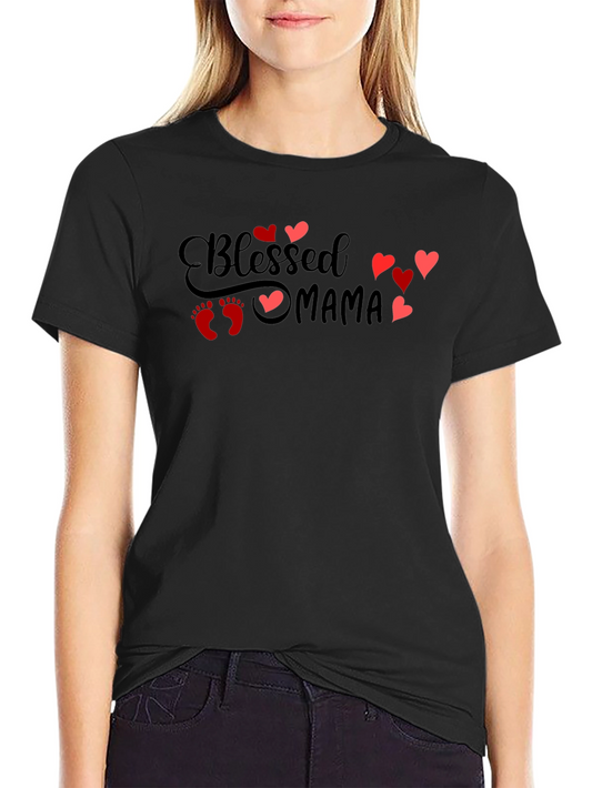 Blessed Mama Graphic Tee - New Mom Gift