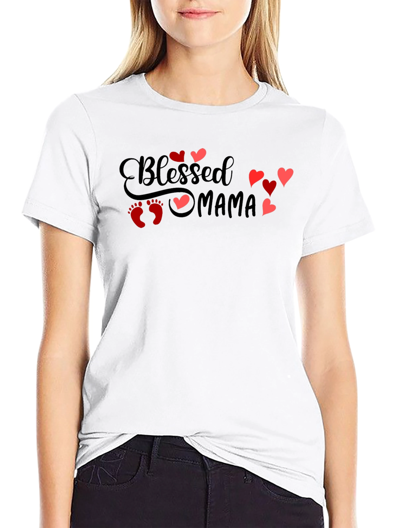 Blessed Mama Graphic Tee - New Mom Gift