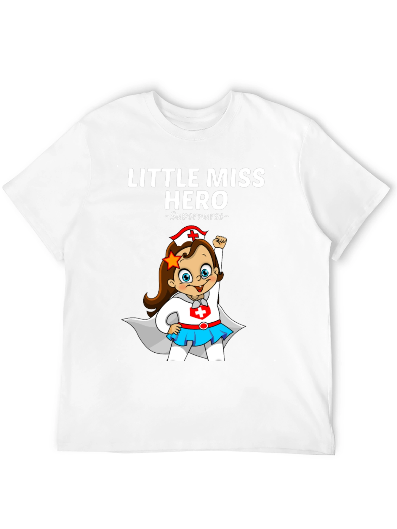 Little Miss Hero Supernurse Graphic T-Shirt