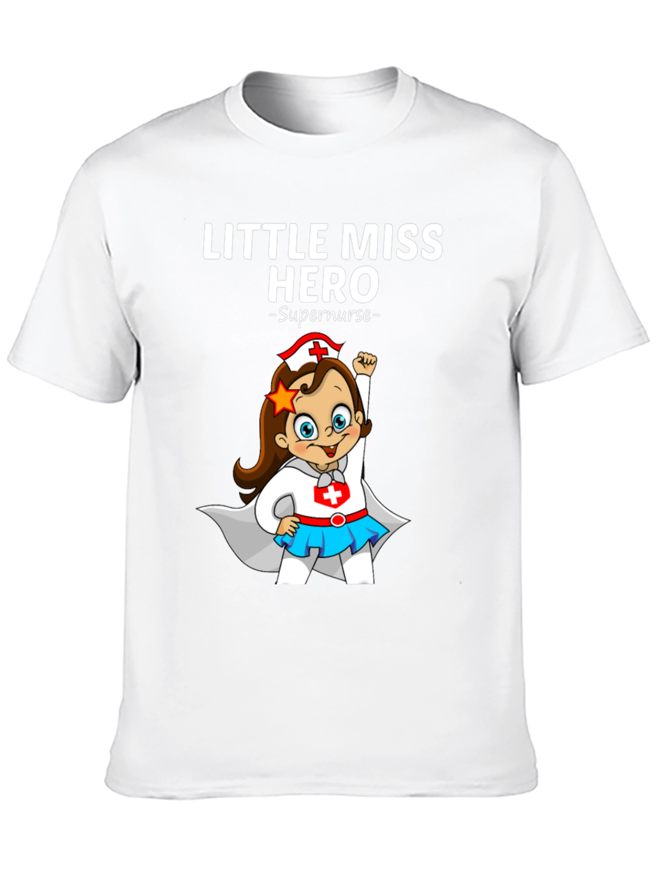 Little Miss Hero Supernurse Graphic T-Shirt