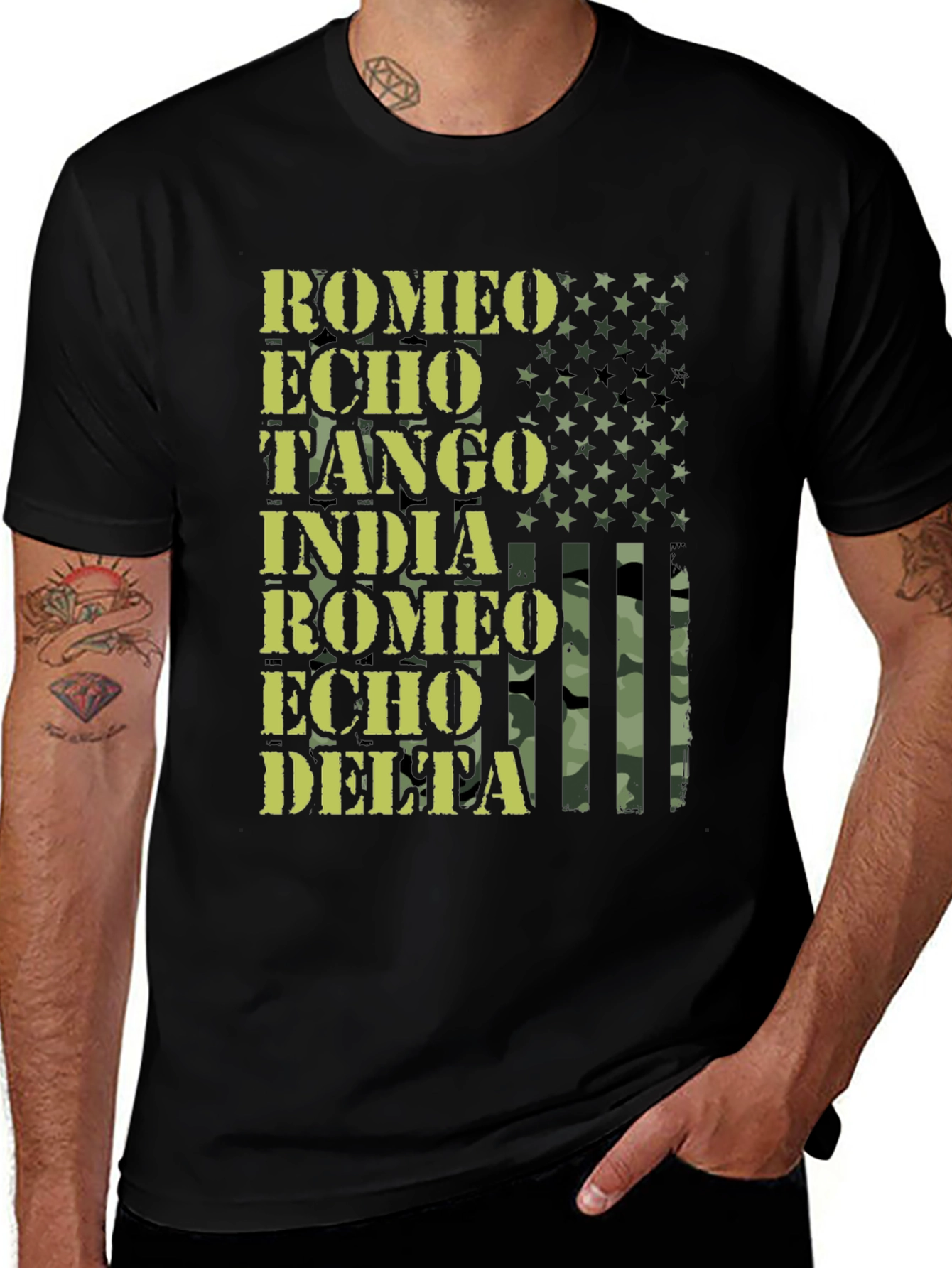 Military Alphabet Mens T-Shirt