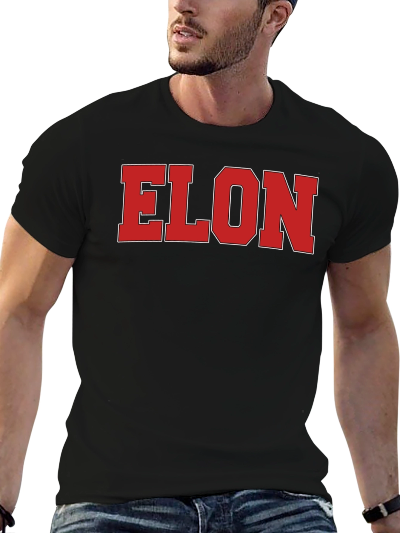 ELON Tee - Bold Statement Black Cotton T-Shirt