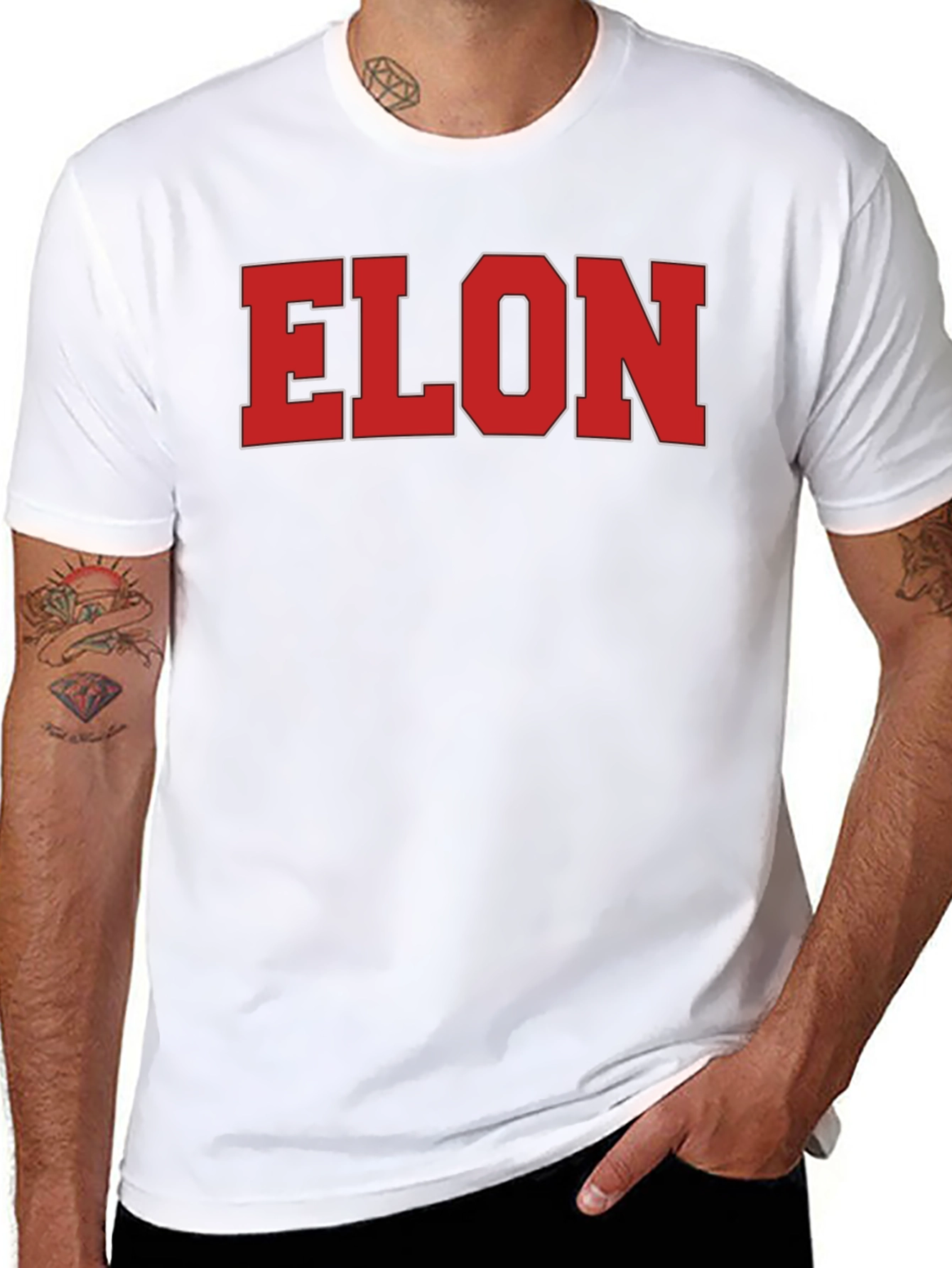 ELON Tee - Bold Statement Black Cotton T-Shirt