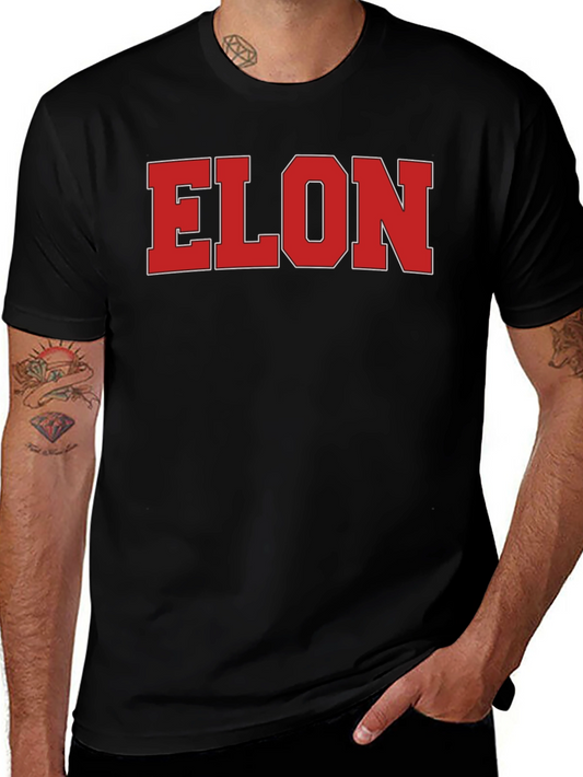 ELON Tee - Bold Statement Black Cotton T-Shirt