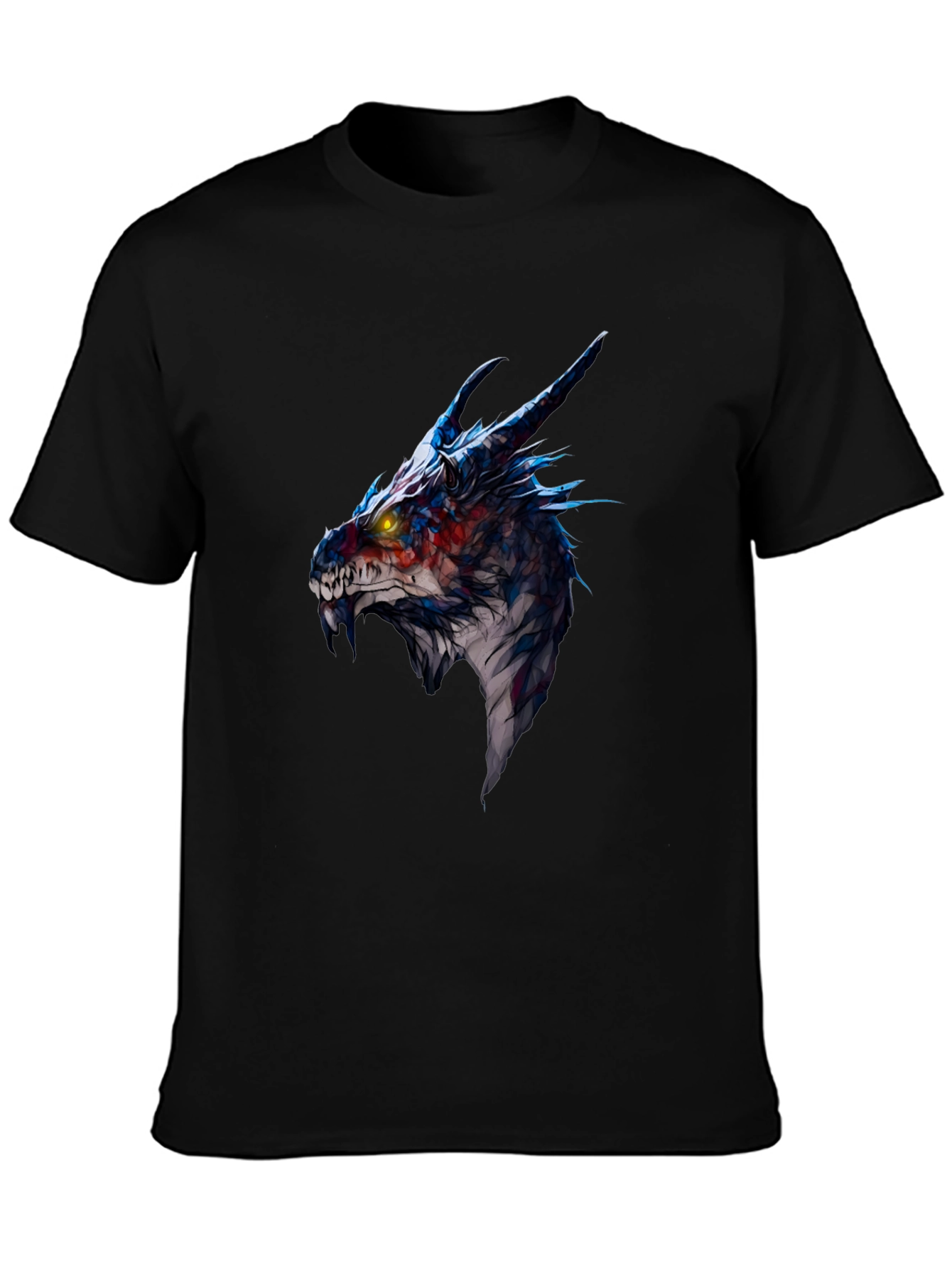 Dragon Head Graphic Black T-Shirt