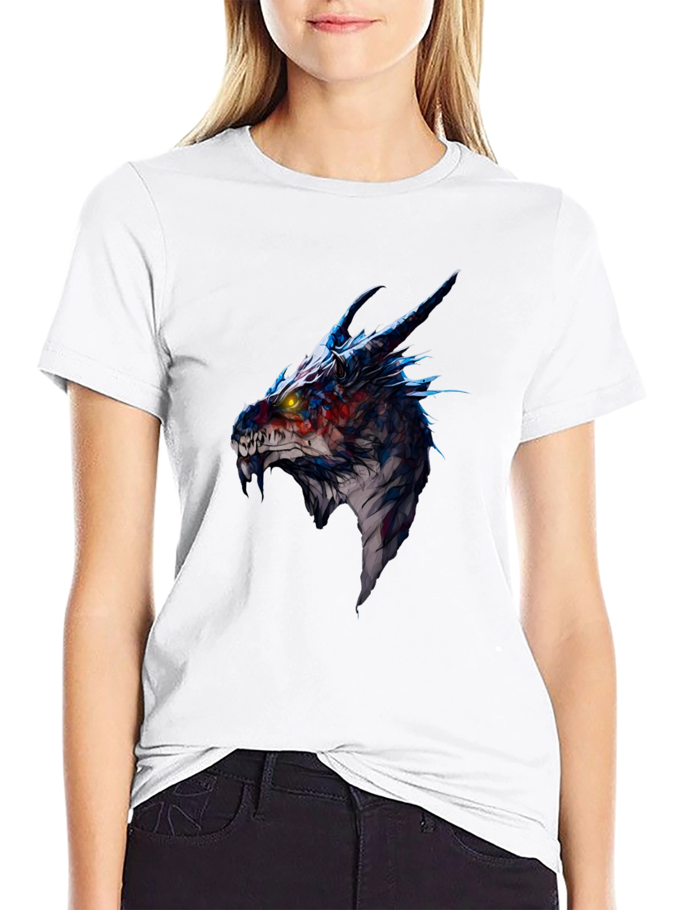 Dragon Head Graphic Black T-Shirt