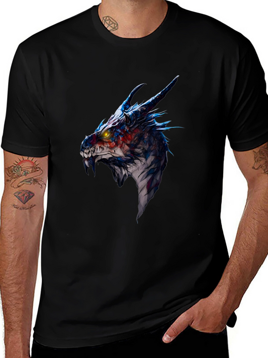 Dragon Head Graphic Black T-Shirt