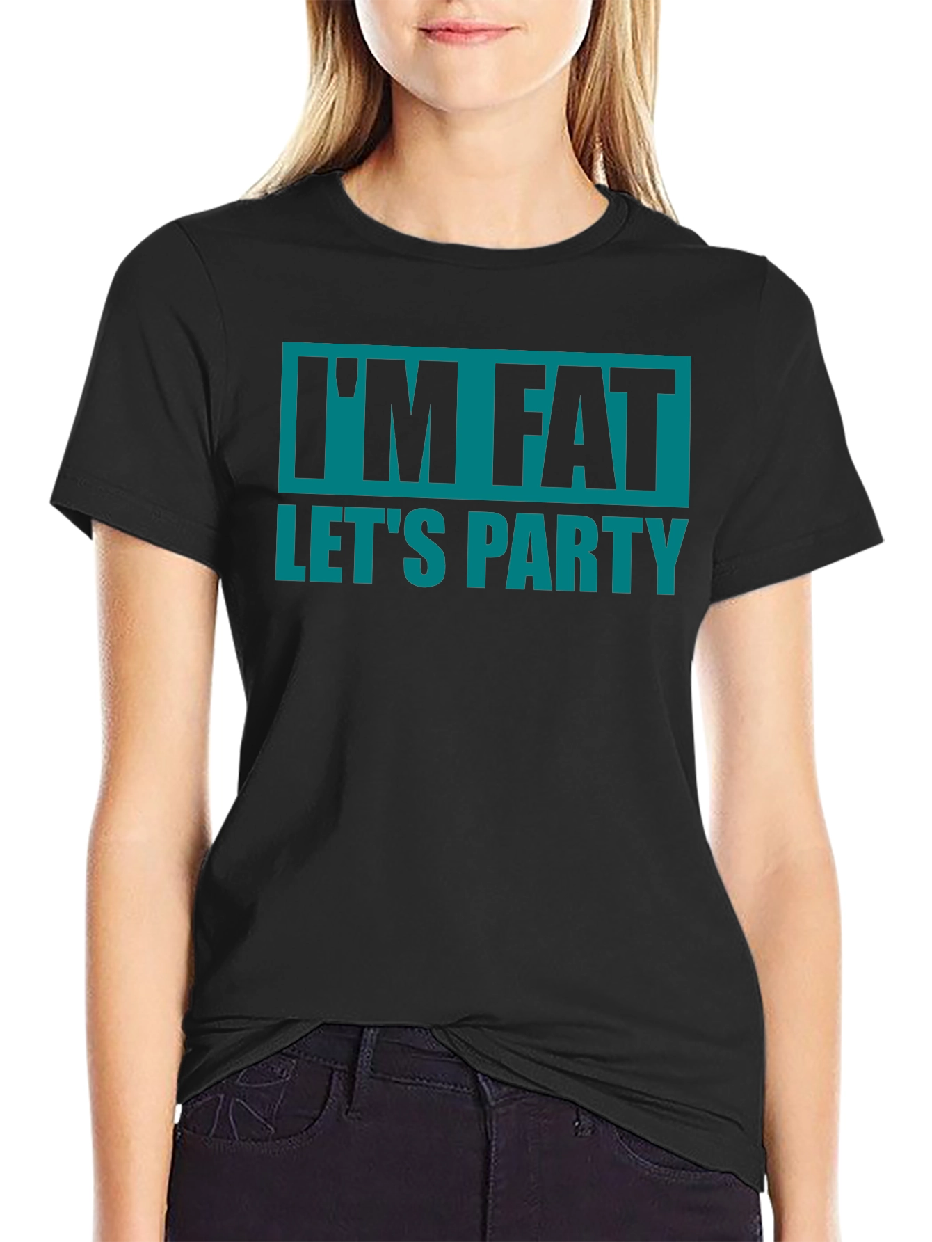 Im Fat Lets Party T-Shirt - Funny Graphic Tee