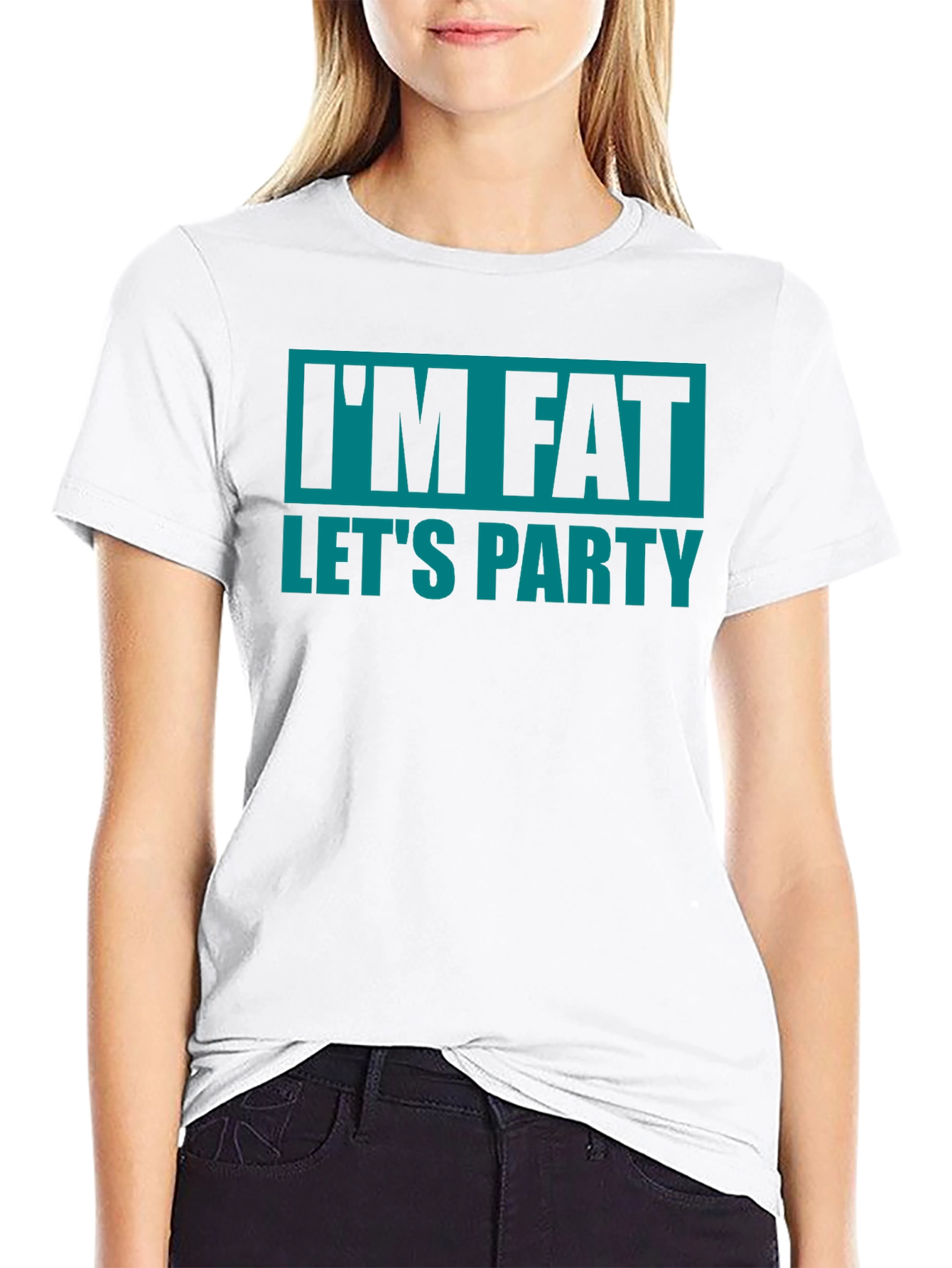 Im Fat Lets Party T-Shirt - Funny Graphic Tee