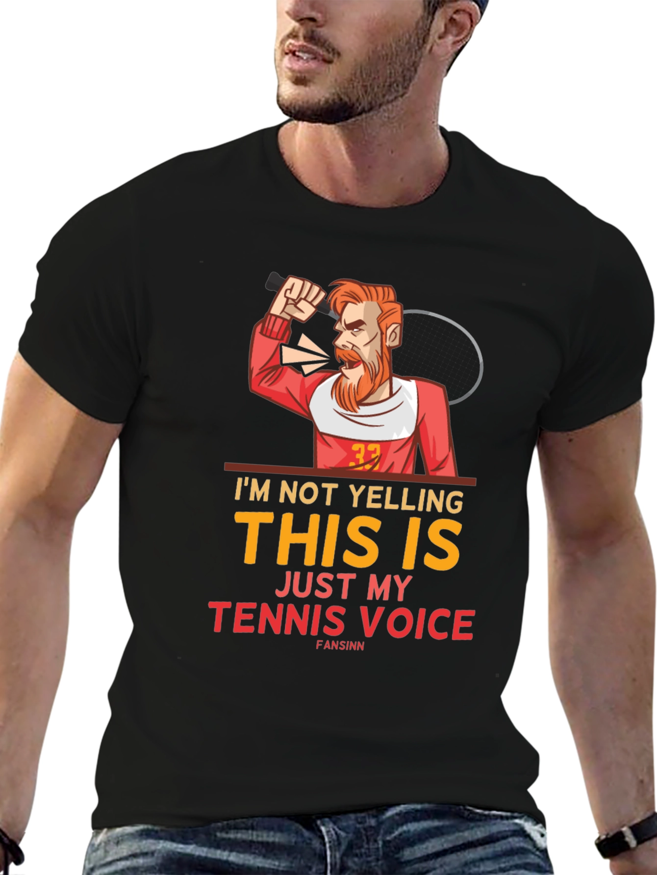 Funny Tennis Voice Graphic Tee