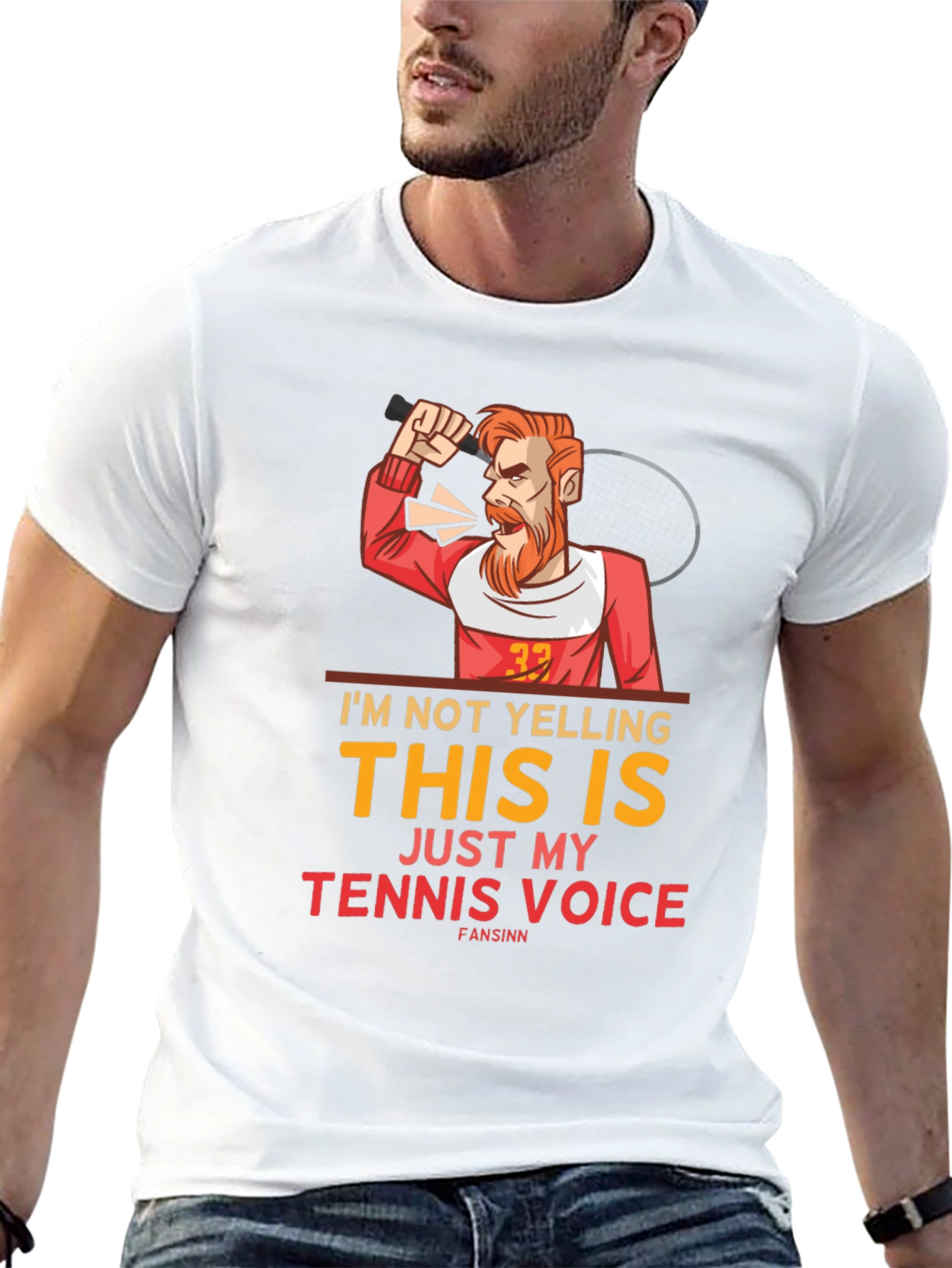 Funny Tennis Voice Graphic Tee