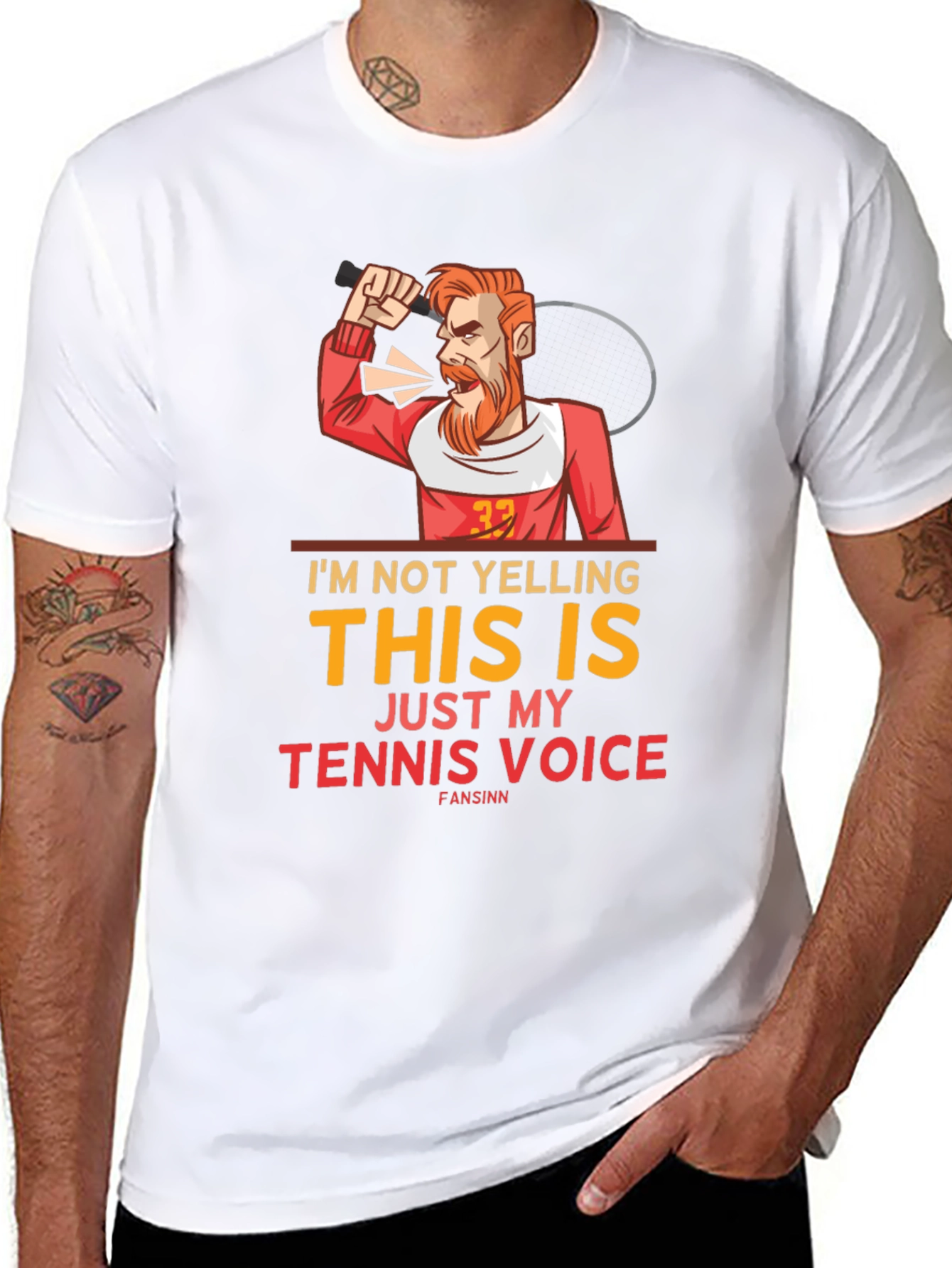 Funny Tennis Voice Graphic Tee