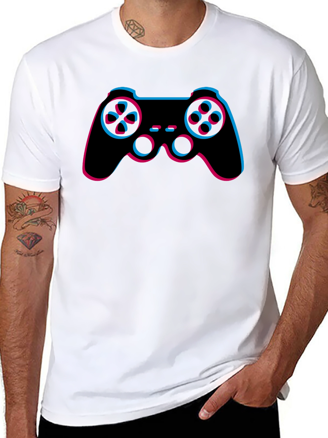 Retro Gamer T-Shirt - Black Controller Design