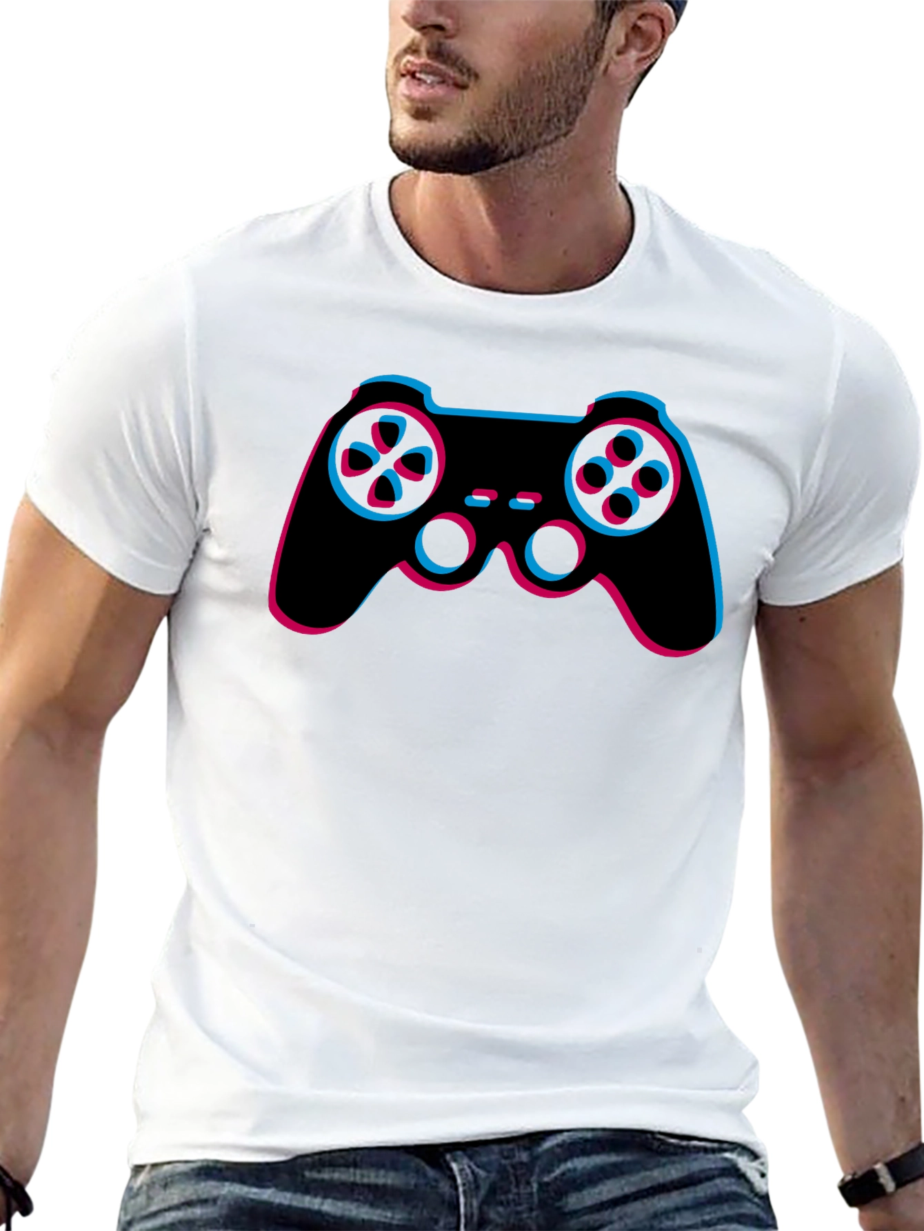Retro Gamer T-Shirt - Black Controller Design