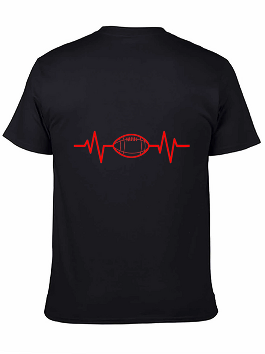 Football Heartbeat T-Shirt - Game Day Tee