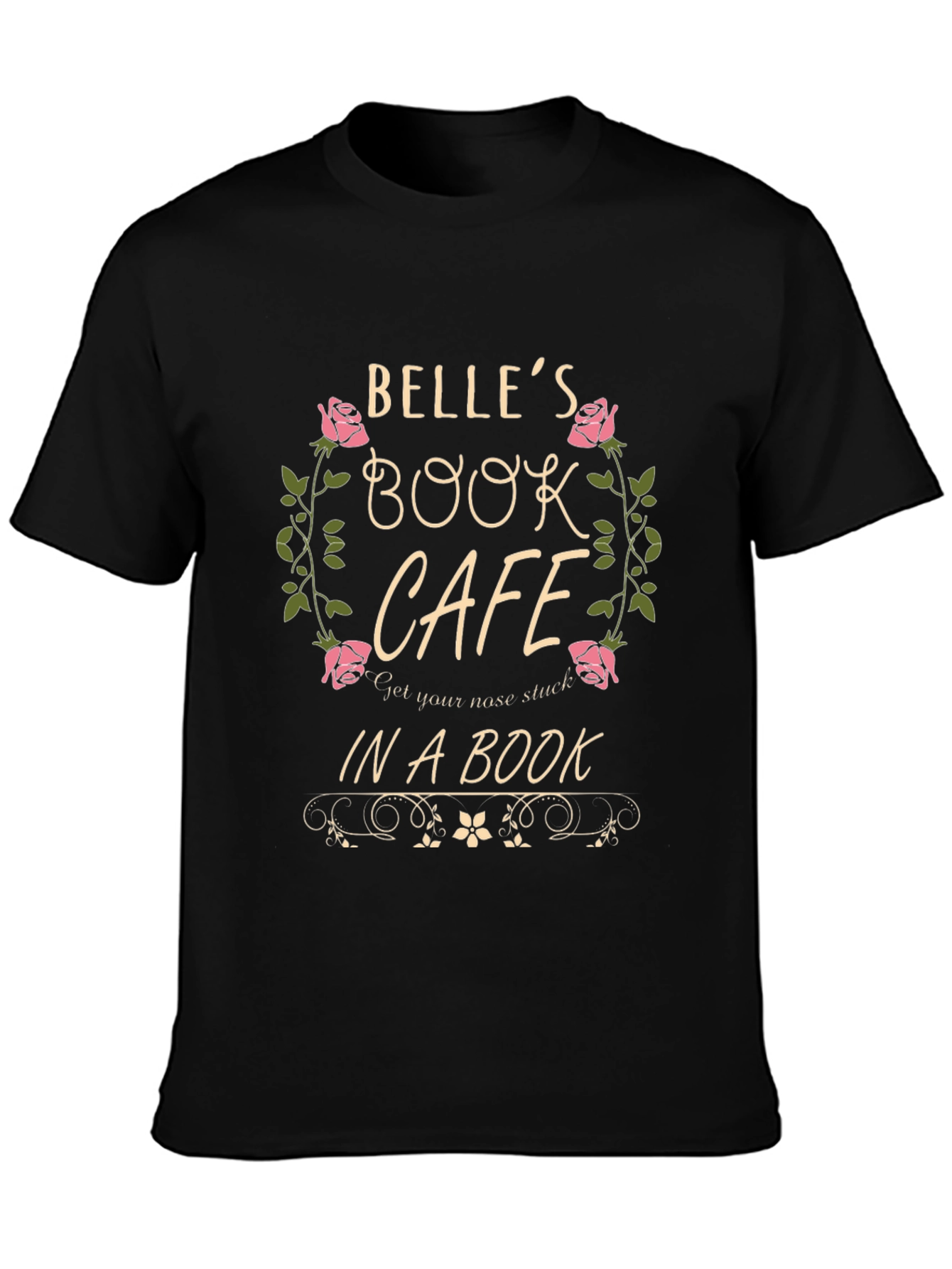 Belles Book Cafe Black T-Shirt