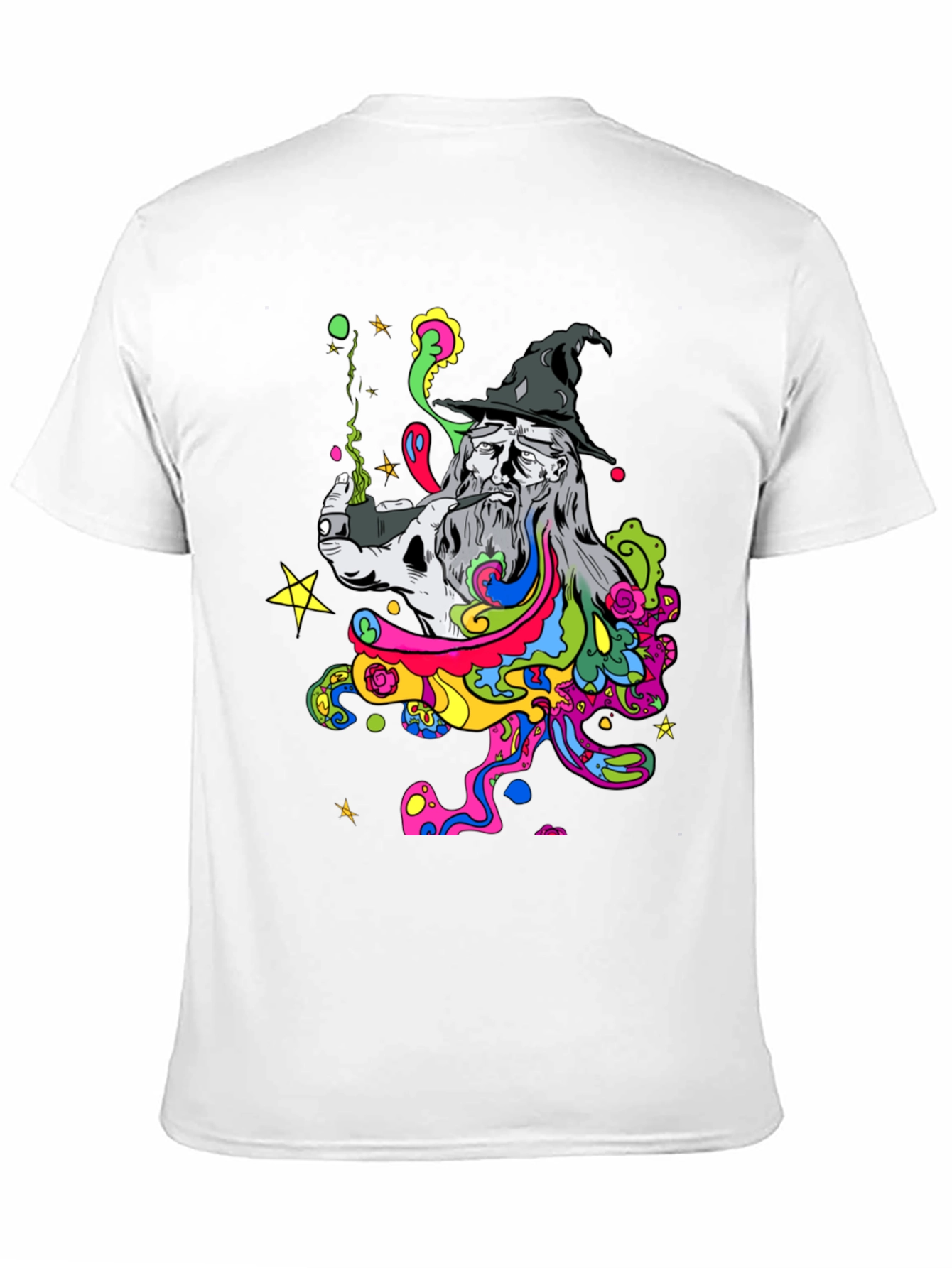 Wizard Smoke T-Shirt - Psychedelic Design