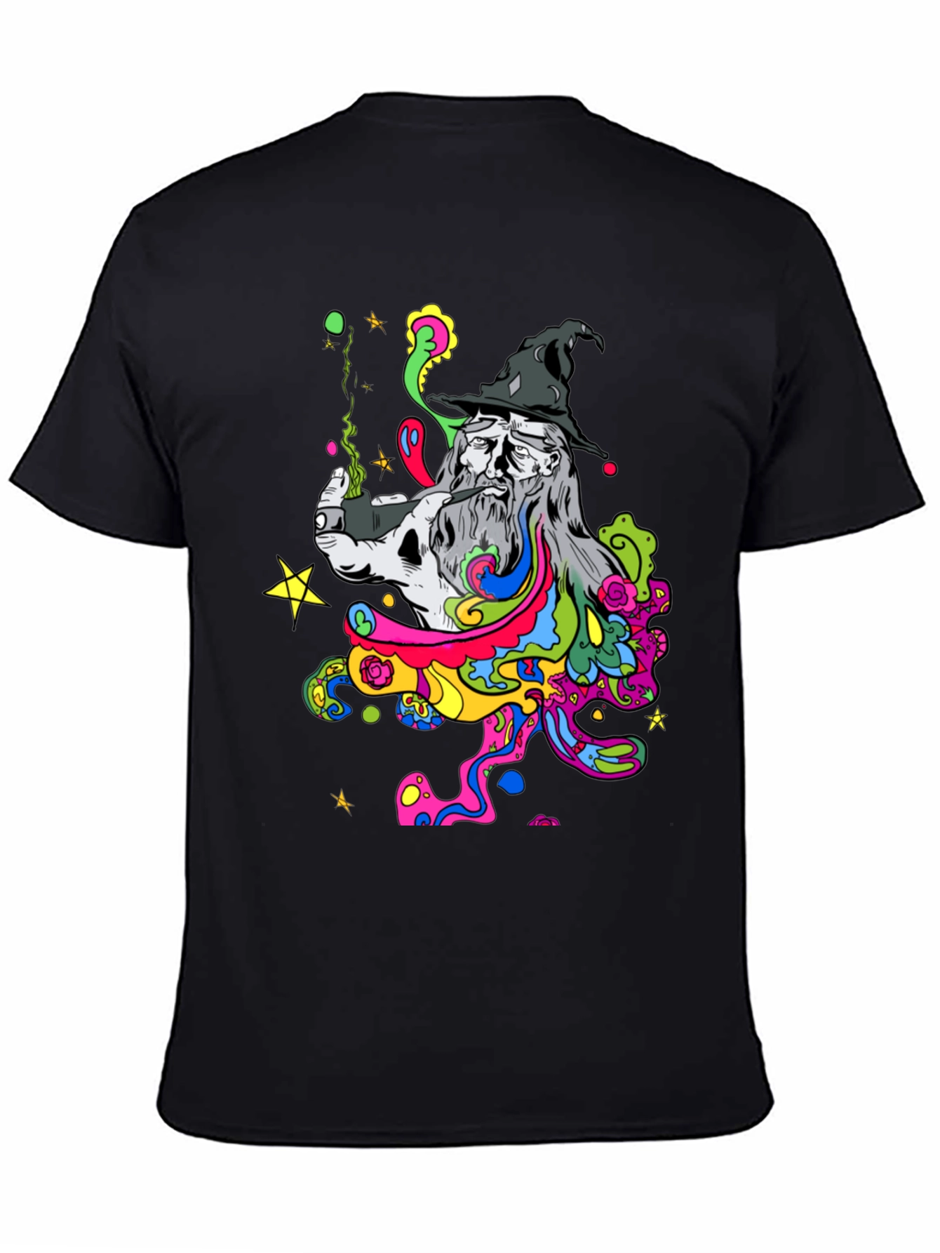 Wizard Smoke T-Shirt - Psychedelic Design