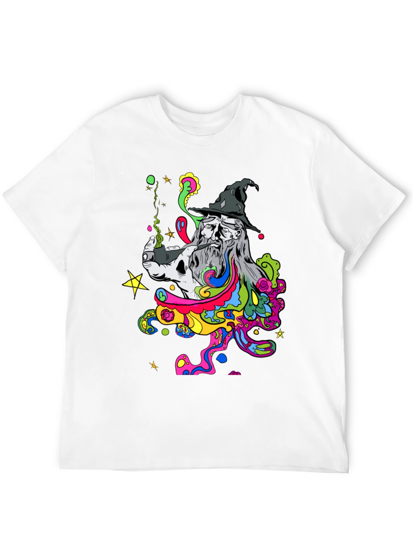 Wizard Smoke T-Shirt - Psychedelic Design