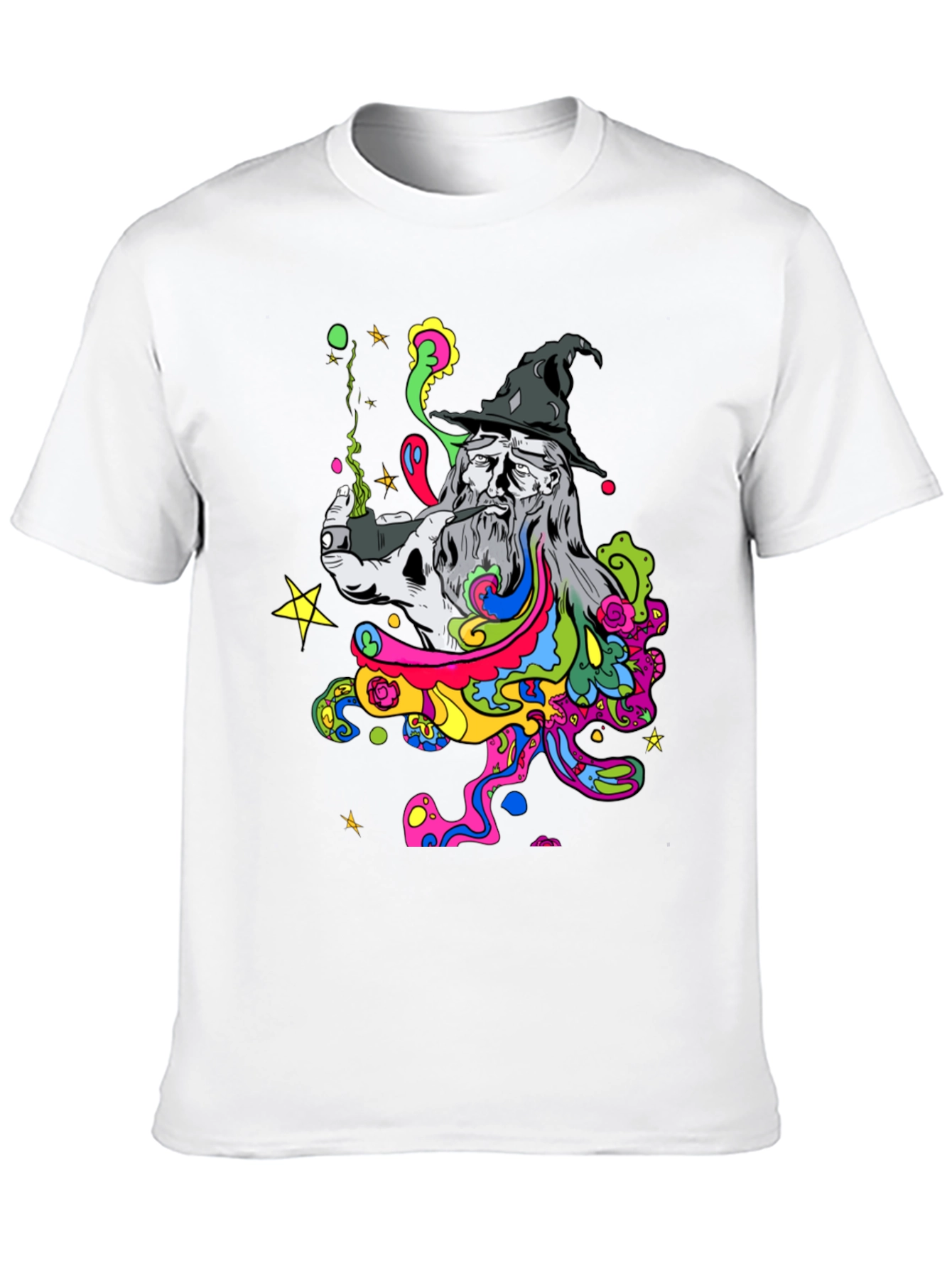Wizard Smoke T-Shirt - Psychedelic Design