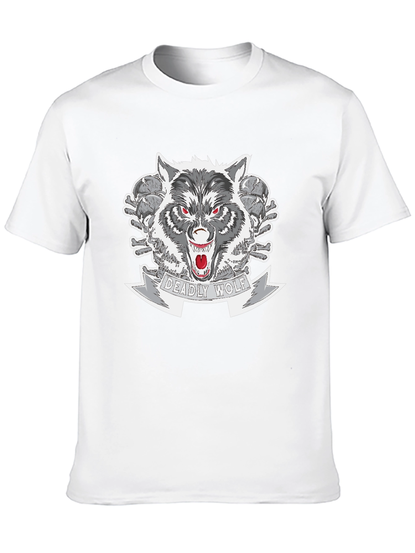 Deadly Wolf Graphic Tee - Black