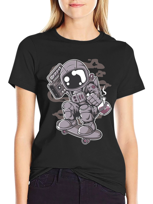 Astronaut Skateboard T-Shirt - Cool Graphic Tee