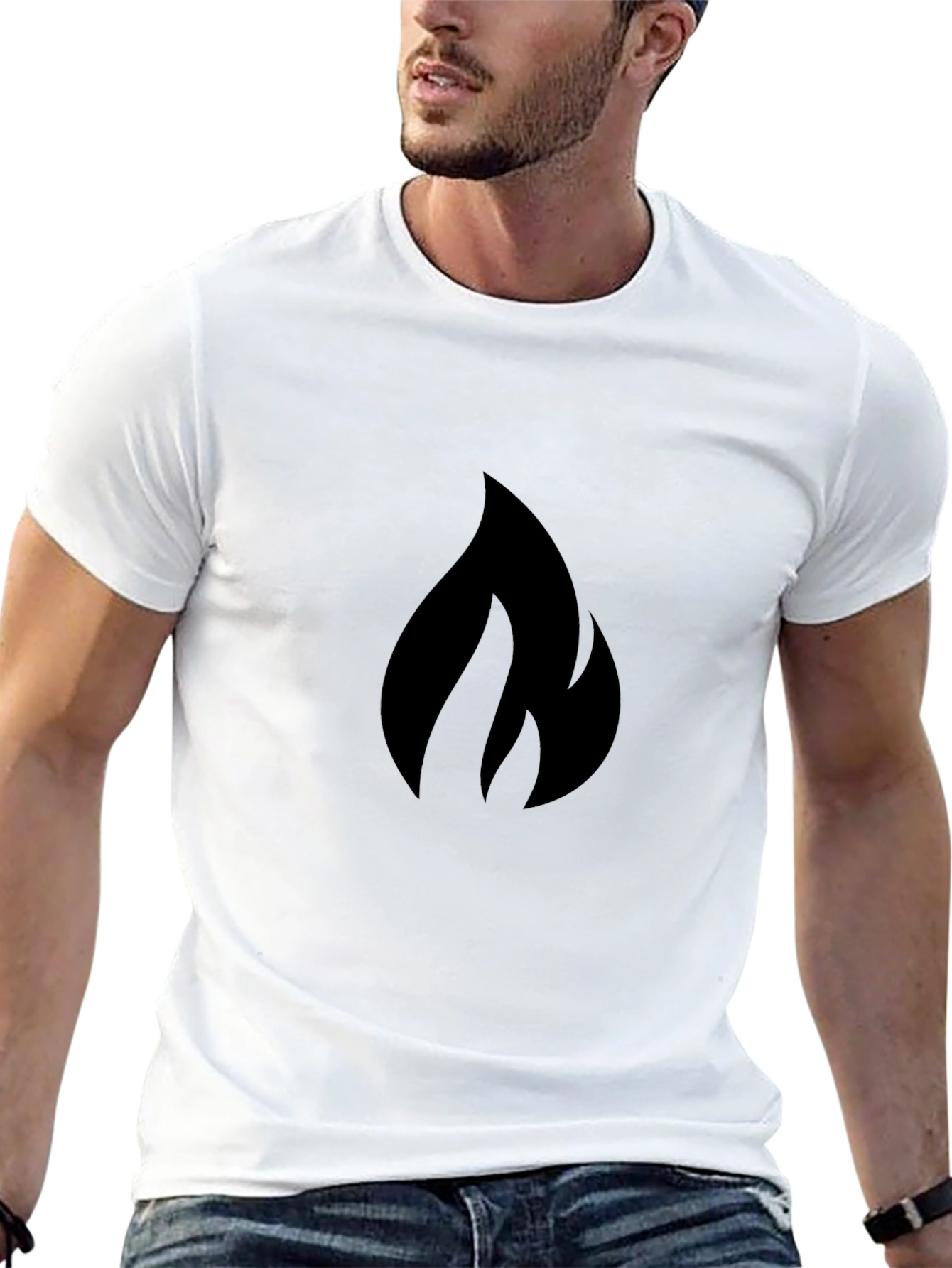 Flame Graphic Black T-Shirt - Bold Style
