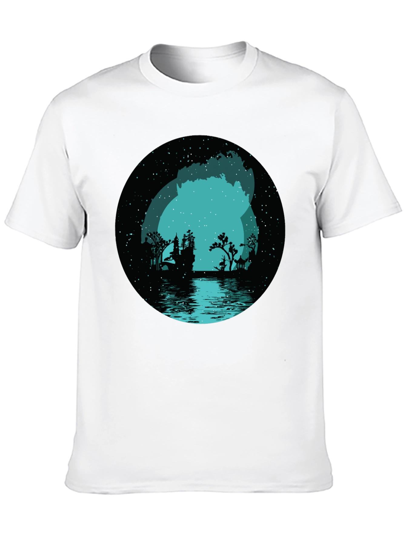 Mystic Lake Silhouette Graphic Tee - Black