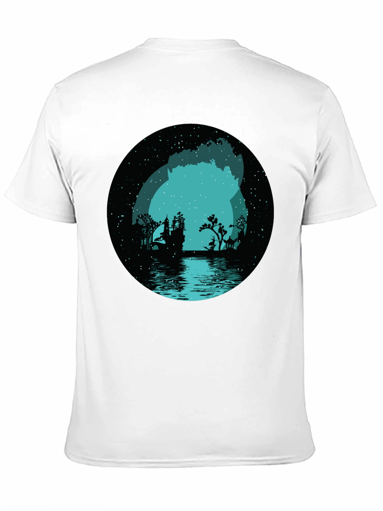 Mystic Lake Silhouette Graphic Tee - Black