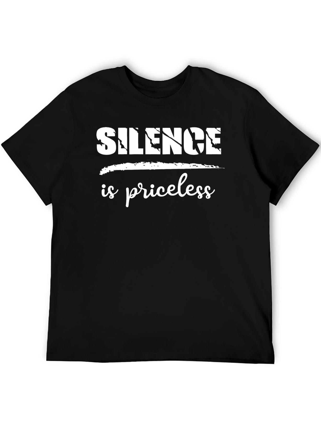 Silence is Priceless Black T-Shirt