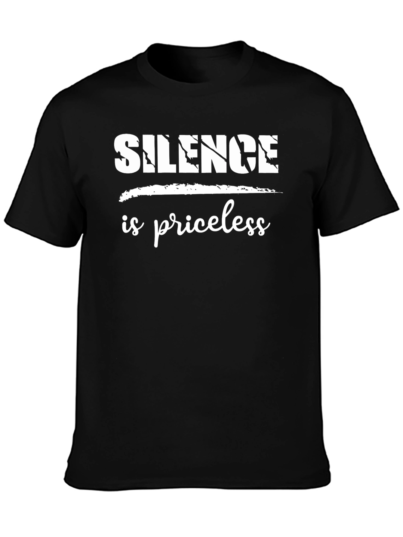 Silence is Priceless Black T-Shirt