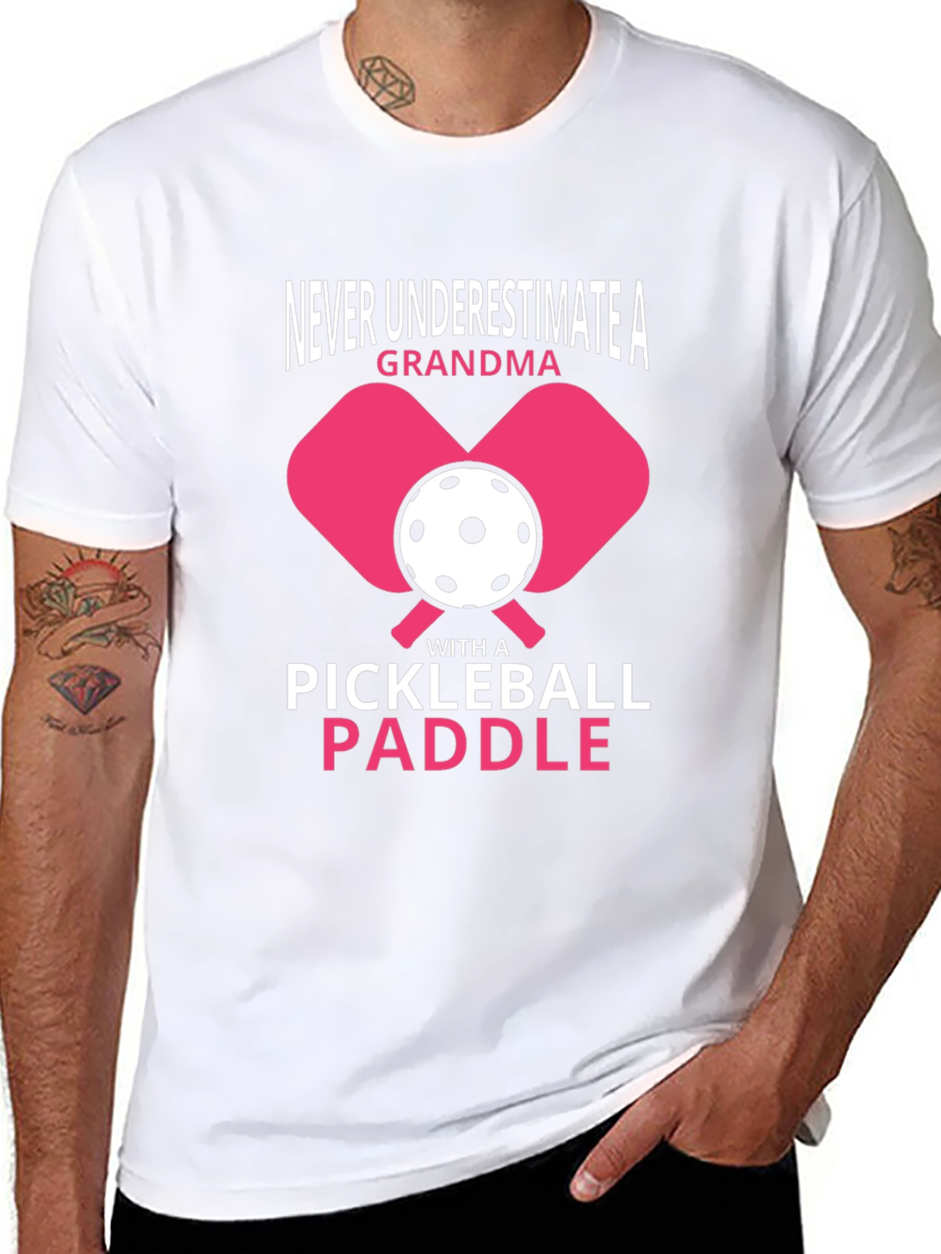 Never Underestimate A Grandma Pickleball Paddle T-Shirt