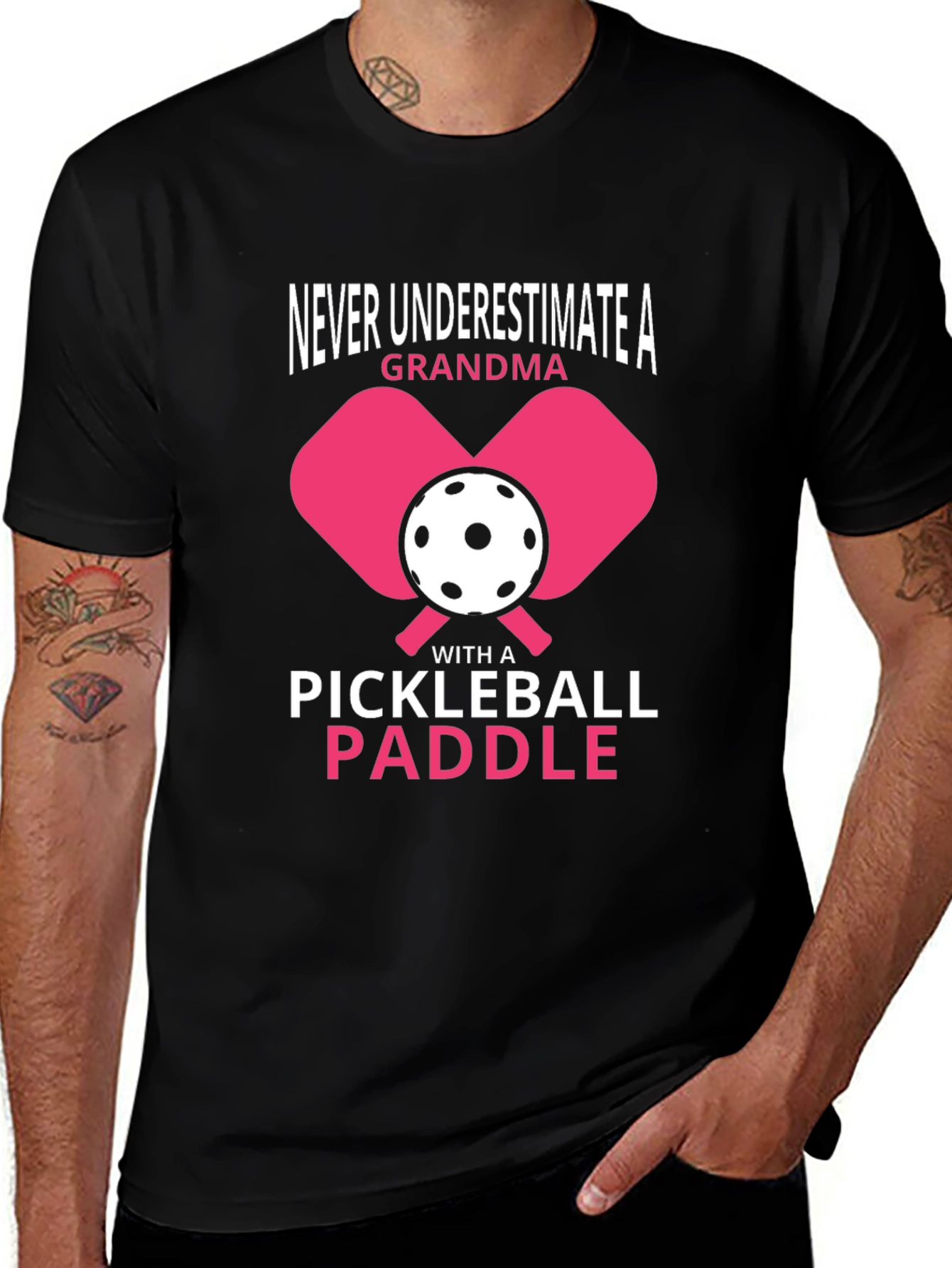 Never Underestimate A Grandma Pickleball Paddle T-Shirt