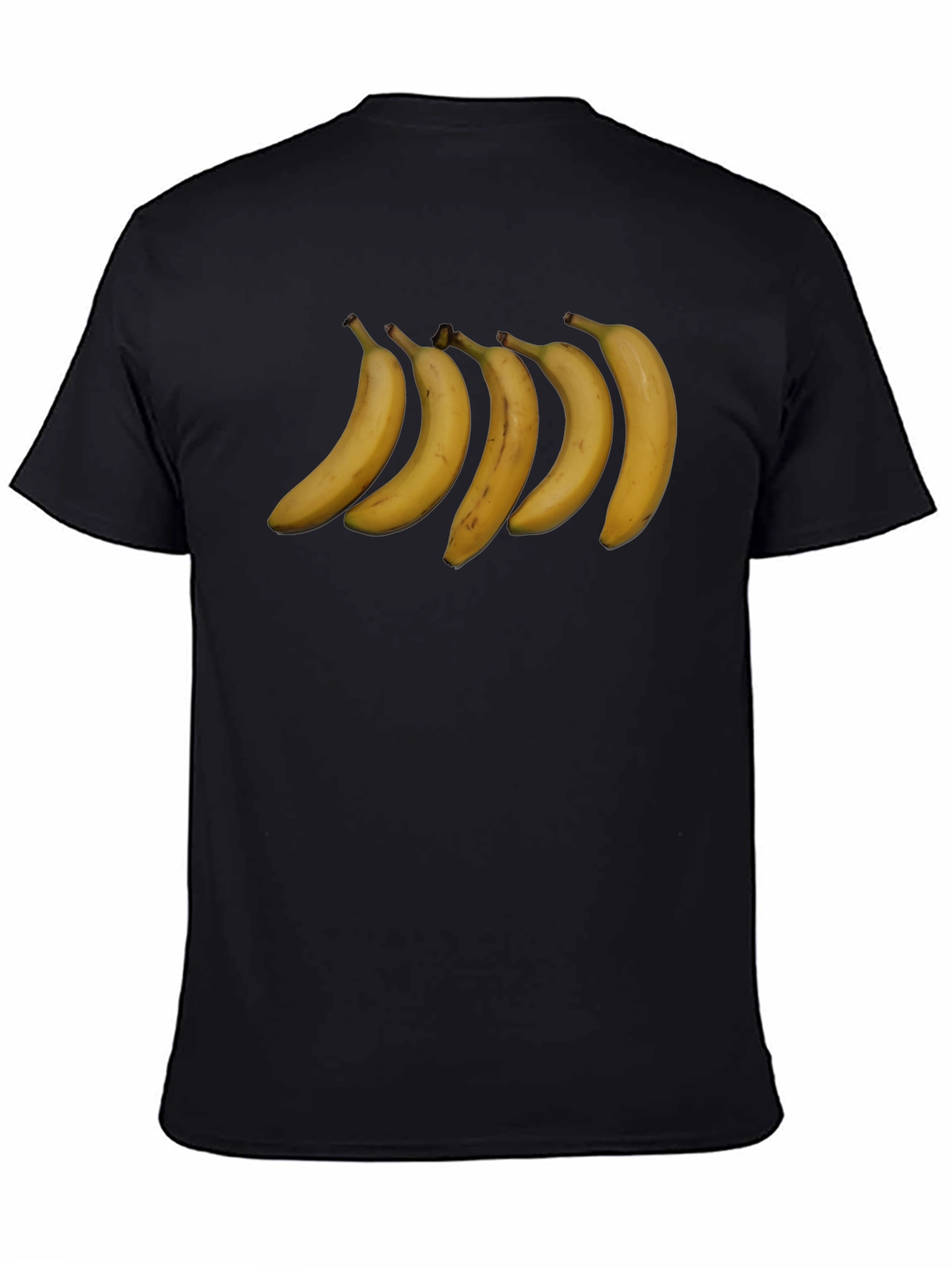 Banana Row Black T-Shirt - Quirky Graphic Tee