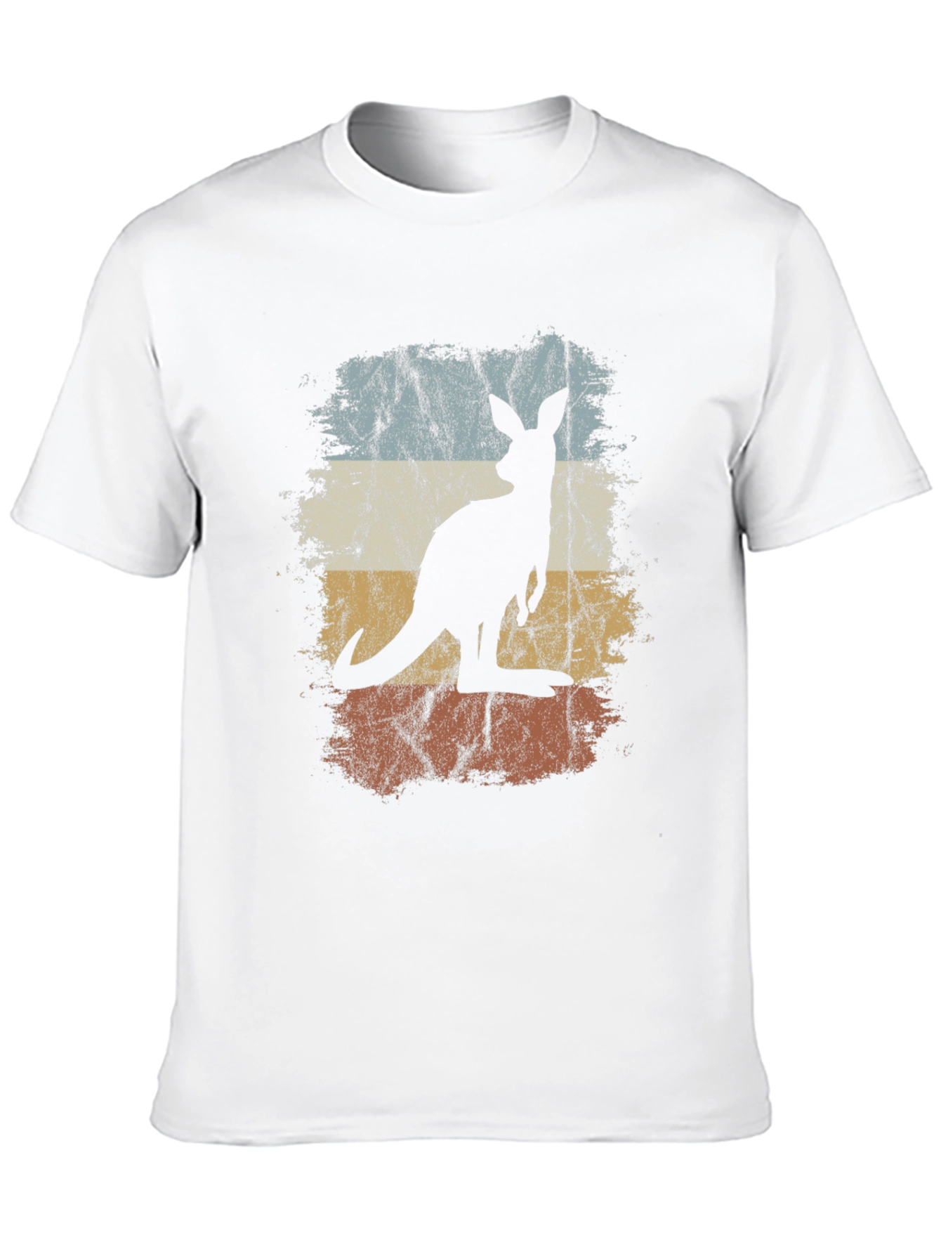 Retro Kangaroo Graphic Tee - Unisex Black T-Shirt