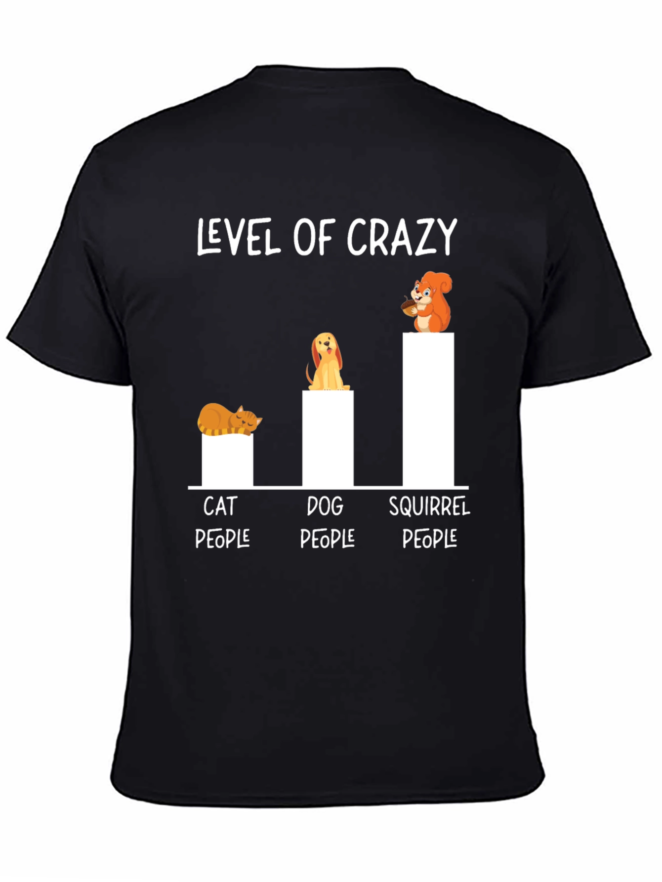 Level of Crazy T-Shirt - Cat Dog Squirrel People