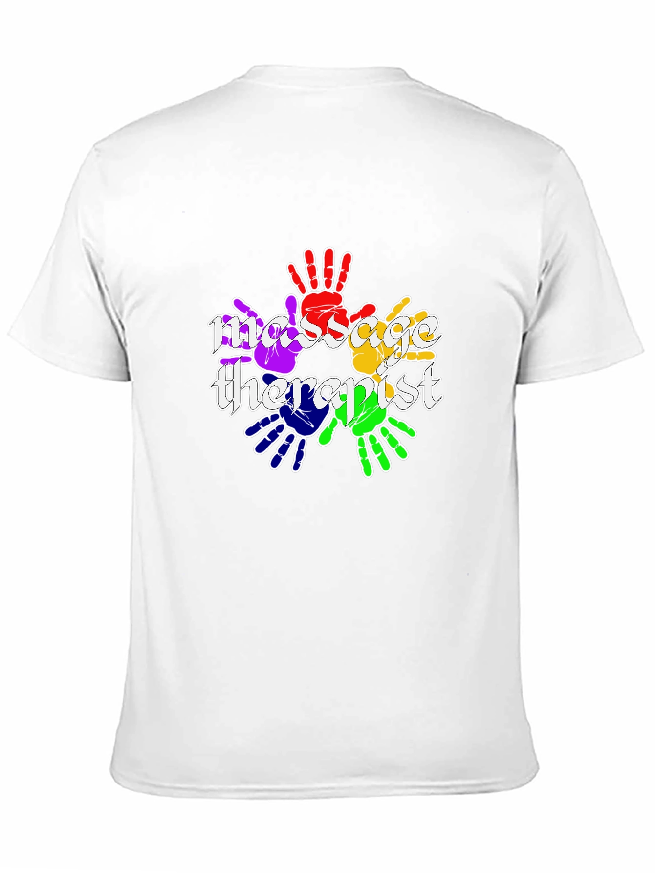 Massage Therapist Rainbow Handprint T-Shirt