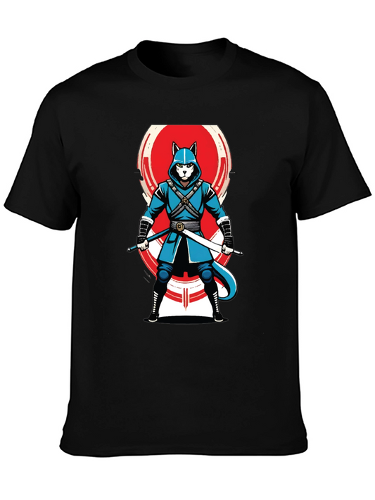 Ninja Cat T-Shirt - Cool Graphic Tee for Anime Fans