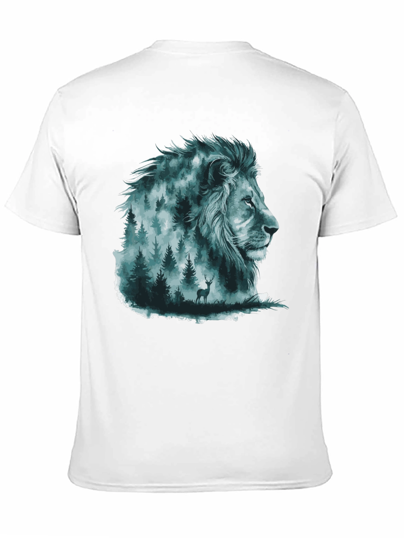 Lion Forest Graphic Tee - Nature Inspired Menswear