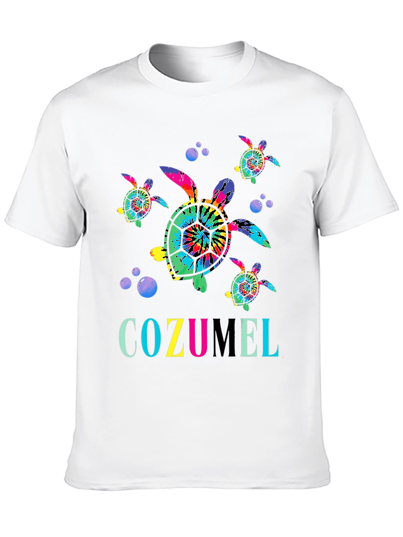 Cozumel Turtle Tie-Dye Graphic Tee