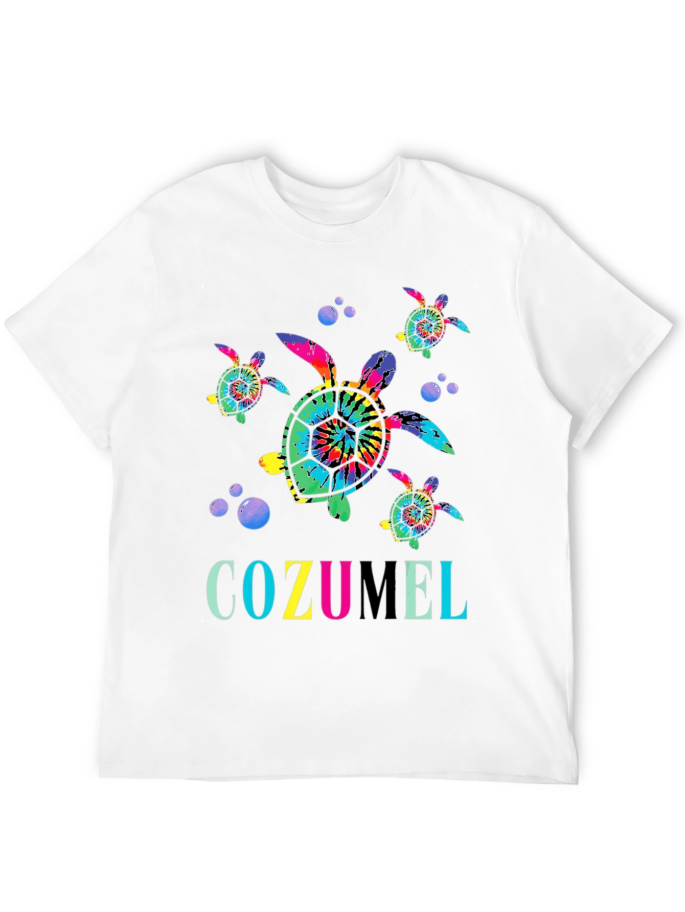 Cozumel Turtle Tie-Dye Graphic Tee