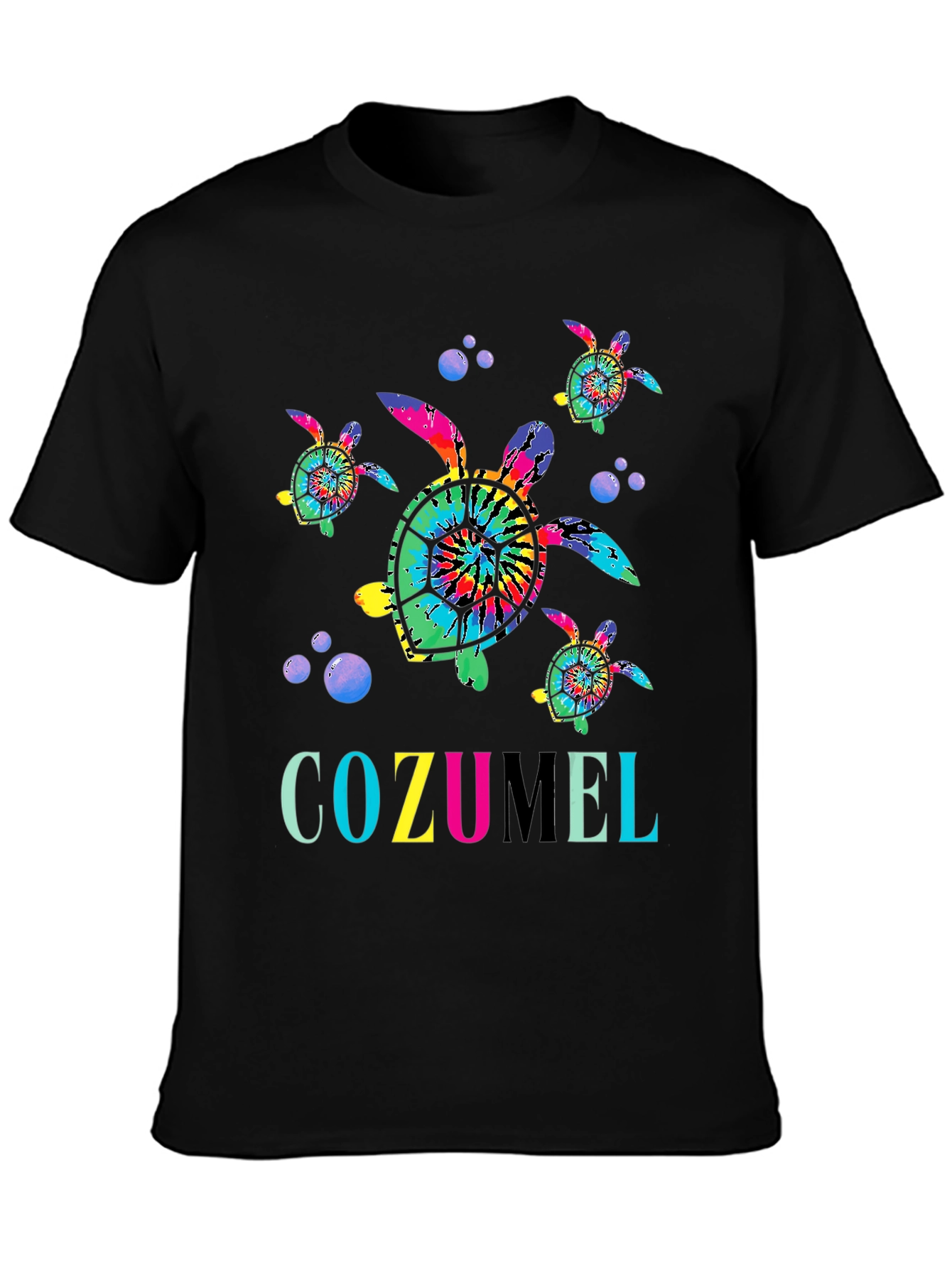 Cozumel Turtle Tie-Dye Graphic Tee