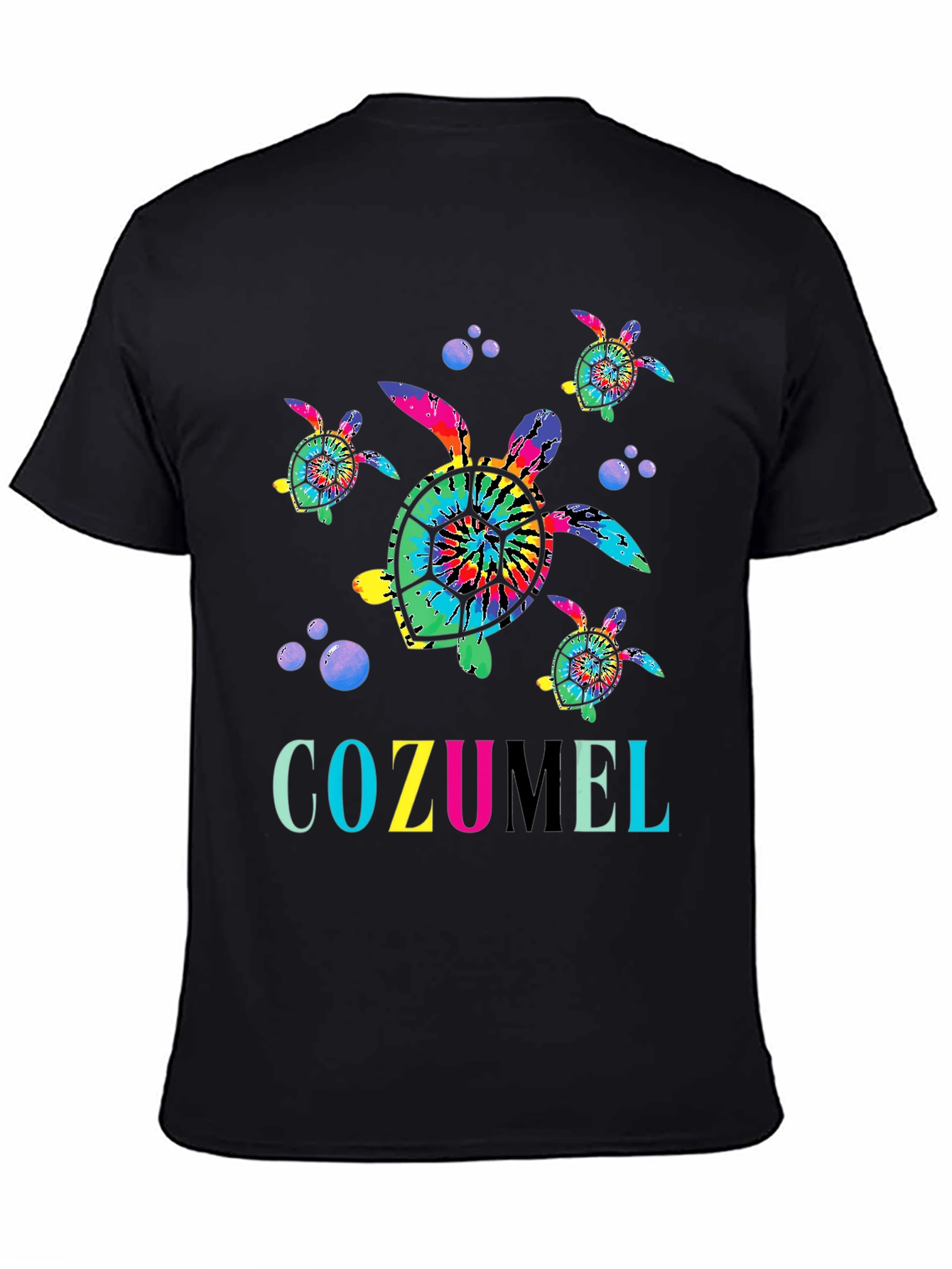 Cozumel Turtle Tie-Dye Graphic Tee