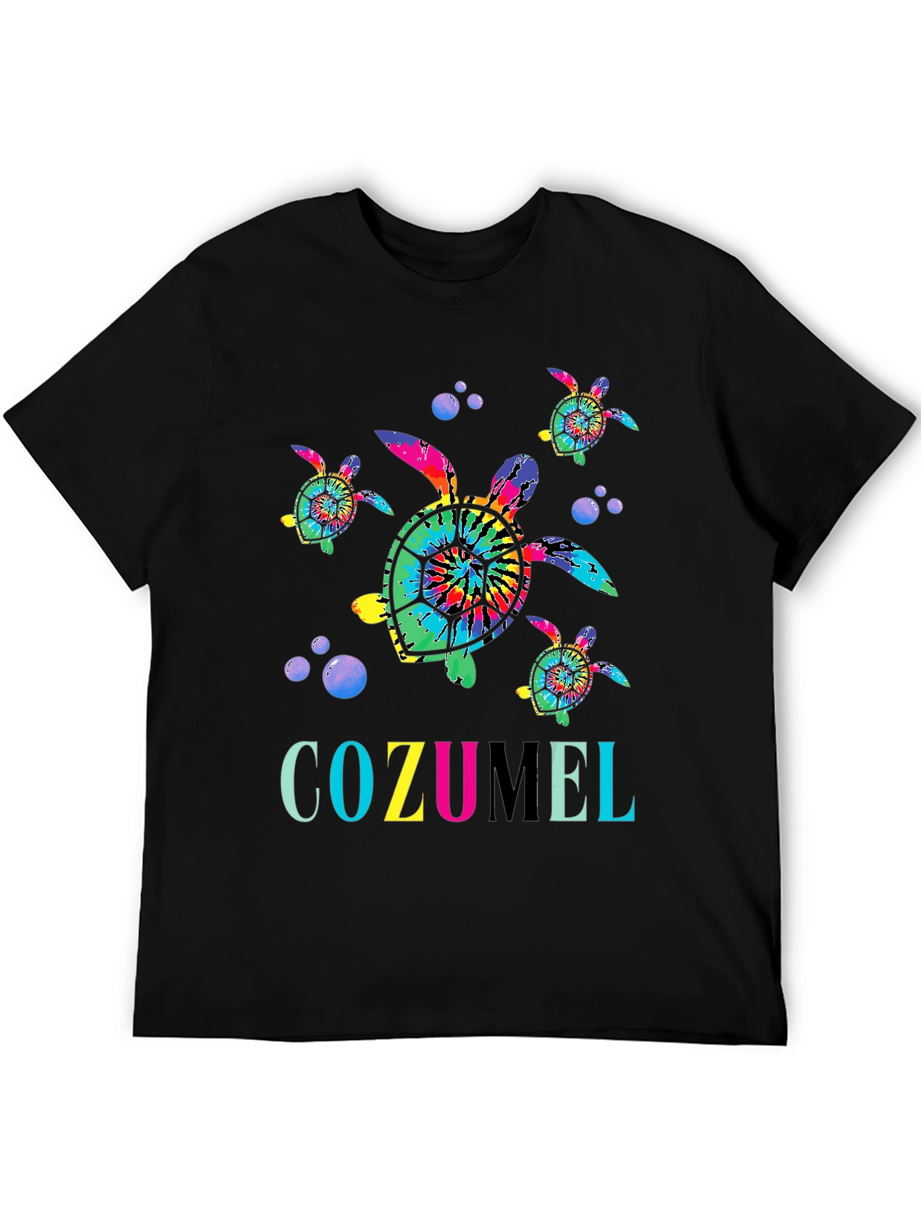 Cozumel Turtle Tie-Dye Graphic Tee